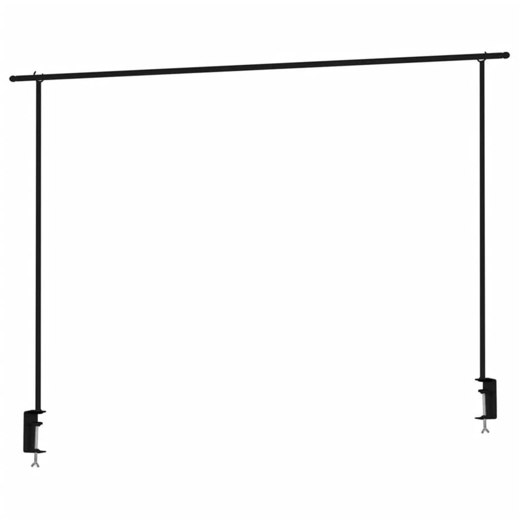 ProGarden Deko-Stange für Tisch mit Tischklemme Metall Schwarz