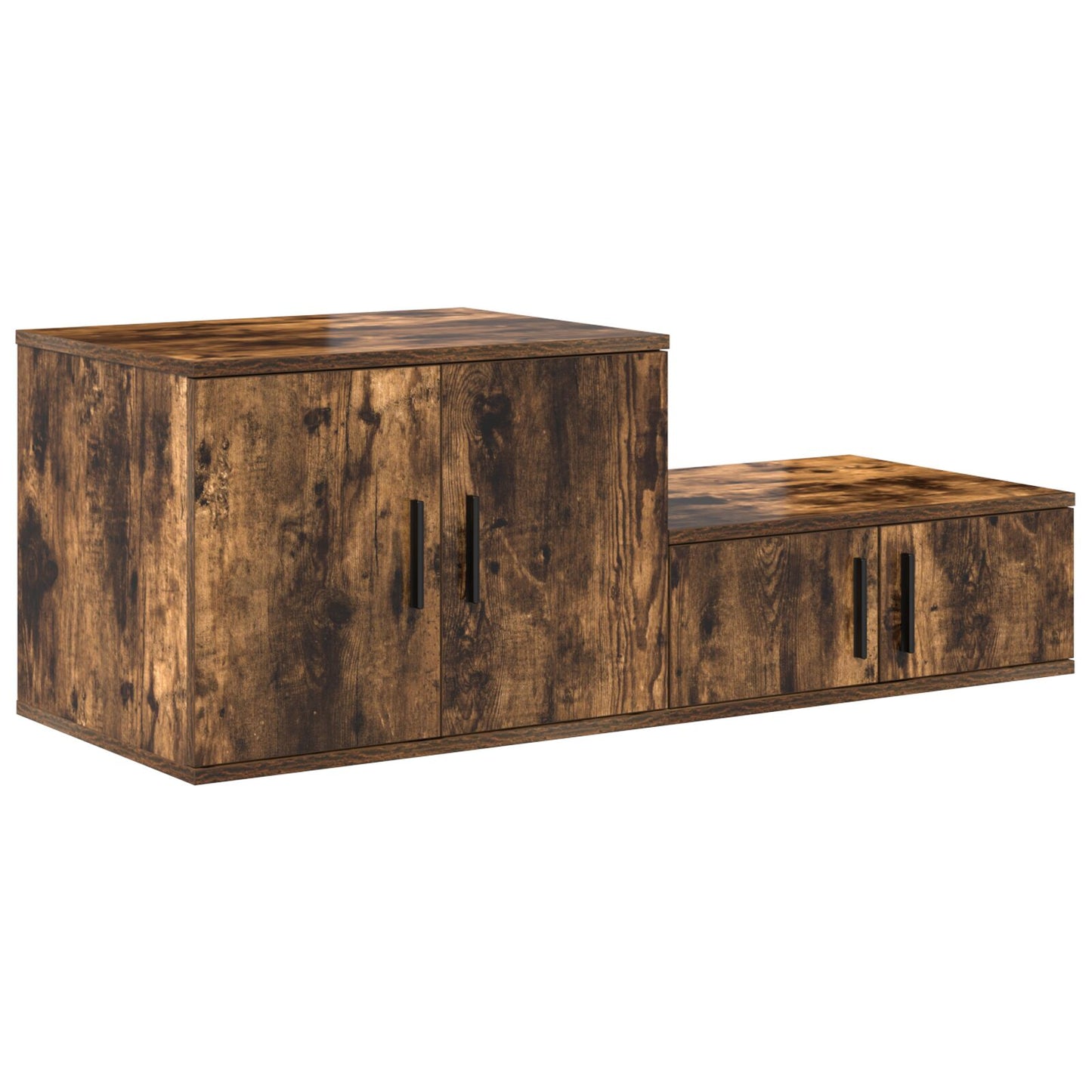 vidaXL Aufbewahrungsschrank Rauches Eiche 127x41x40 cm Holzwerkstoff