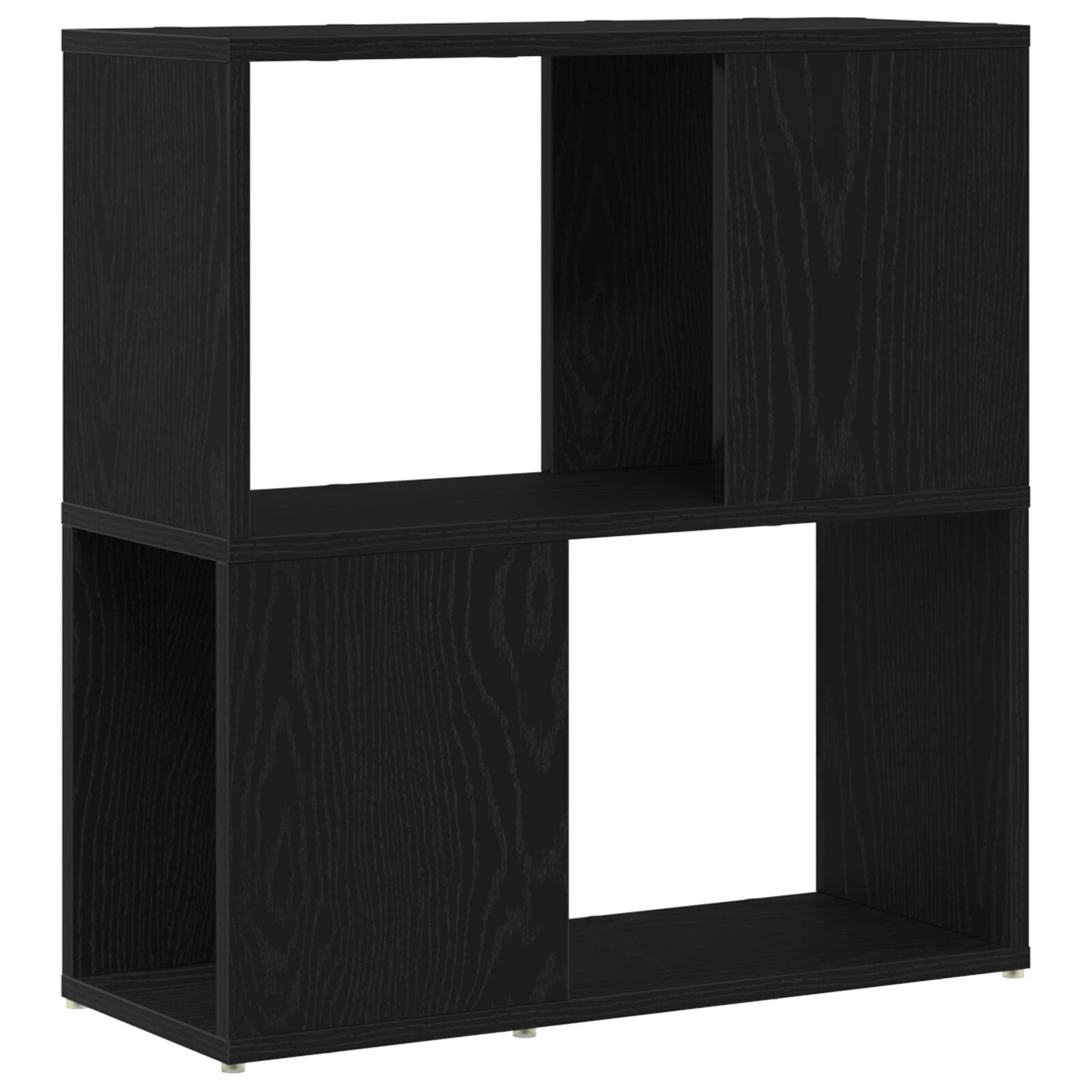 vidaXL Bücherregal Schwarz Eiche 60x24x63 cm Holzwerkstoff
