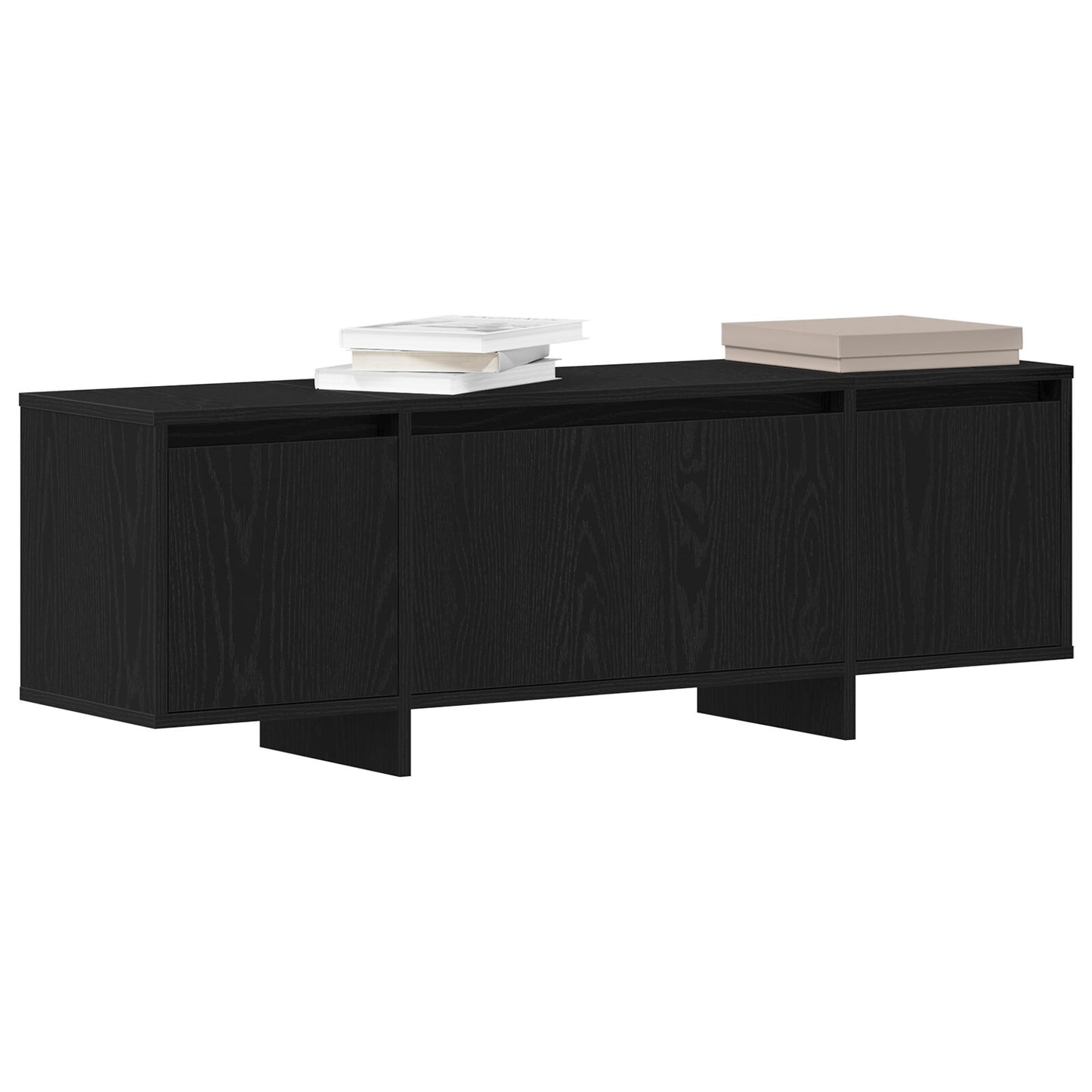 vidaXL TV-Schrank Schwarz Eiche 120x30x40,5 cm Holzwerkstoff