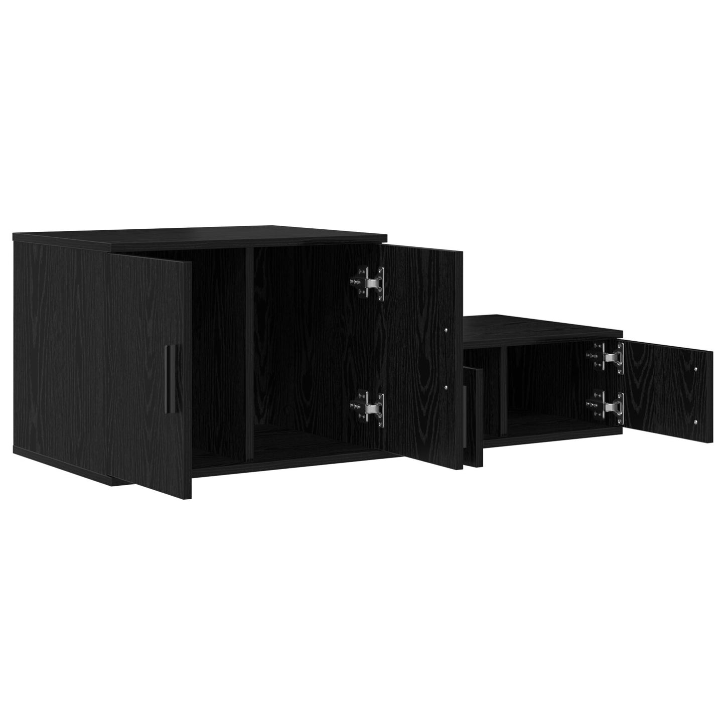 vidaXL Aufbewahrungsschrank Schwarz 127x41x40 cm Holzwerkstoff