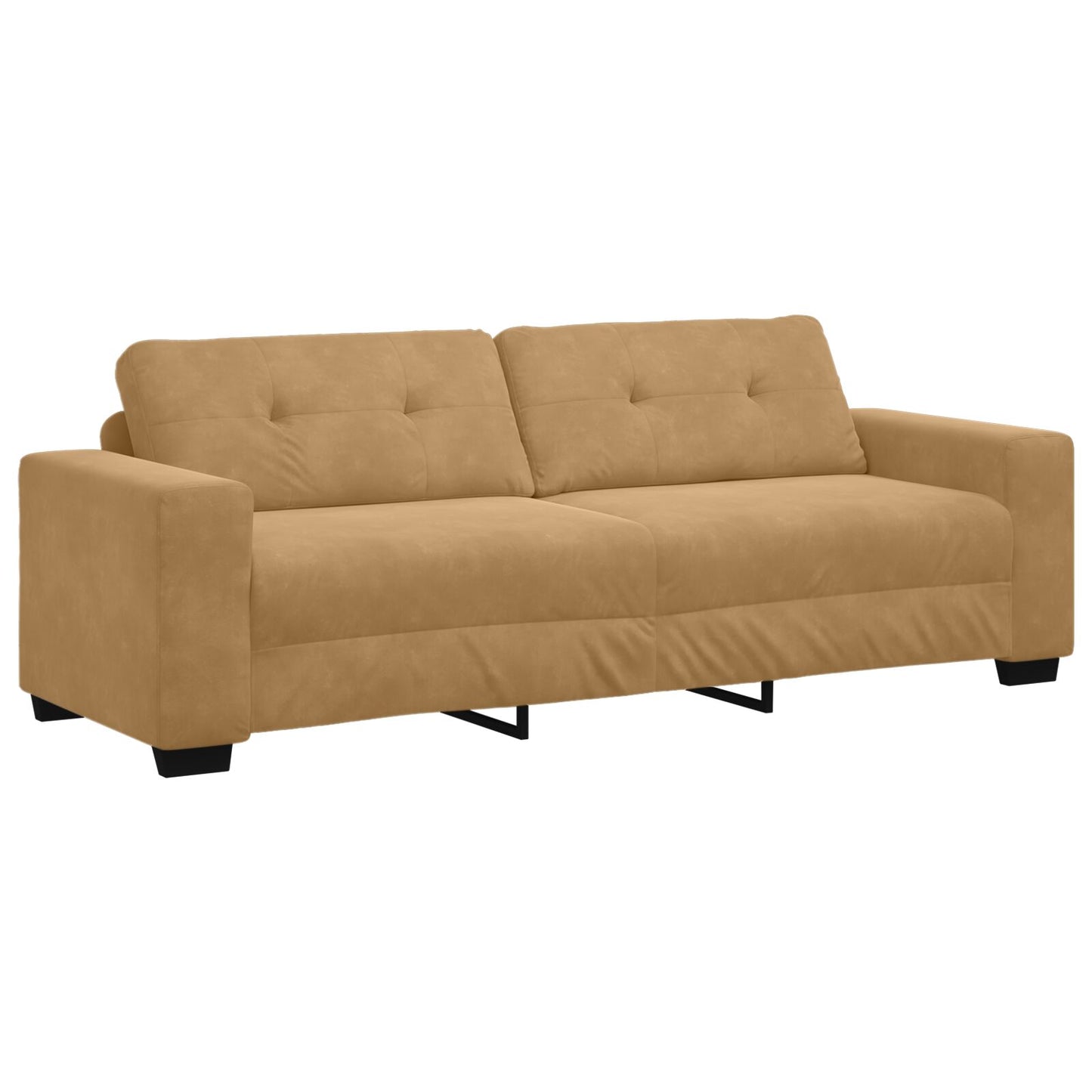 vidaXL 2-teiliger Sofa-Set mit Kissen aus braunem Samt