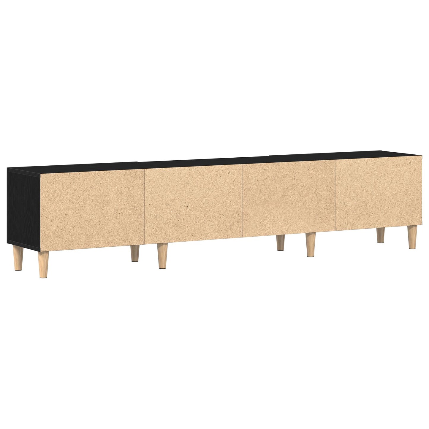 vidaXL TV Schrank Schwarz Eiche 180x31,5x40 cm Holzwerkstoff