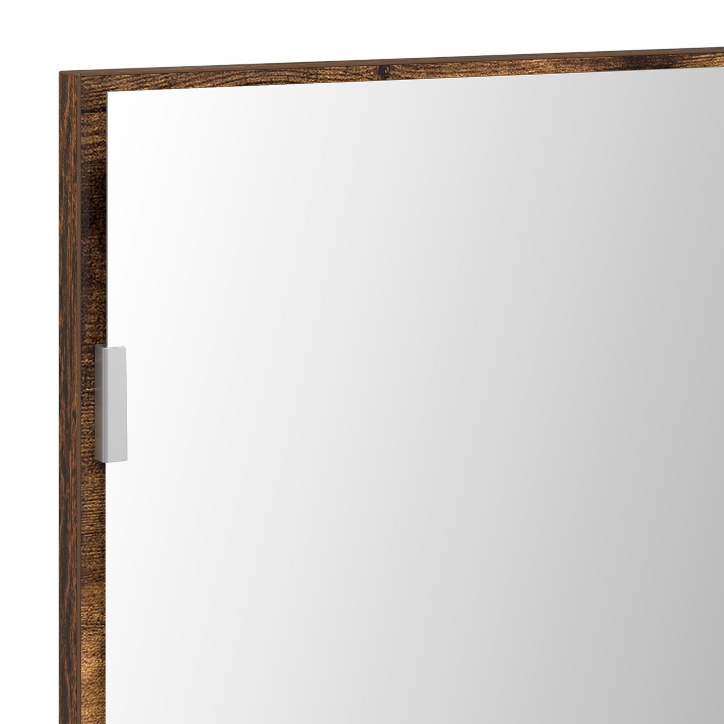 vidaXL Badezimmer-Spiegelschrank mit LED-Licht Raucheiche 80x37 cm