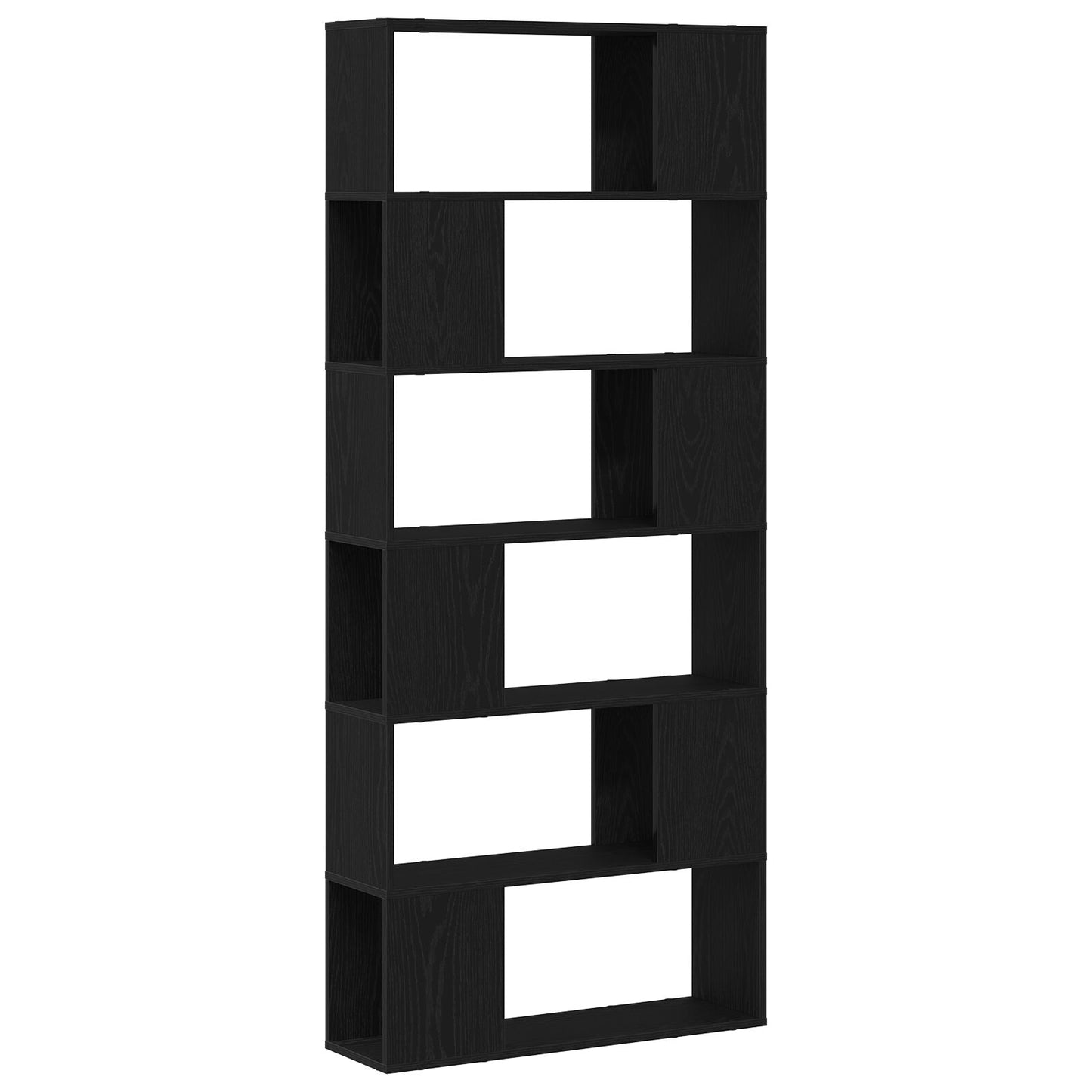 vidaXL Bücherregal Schwarz Eiche 80x24x186 cm Holzwerkstoff