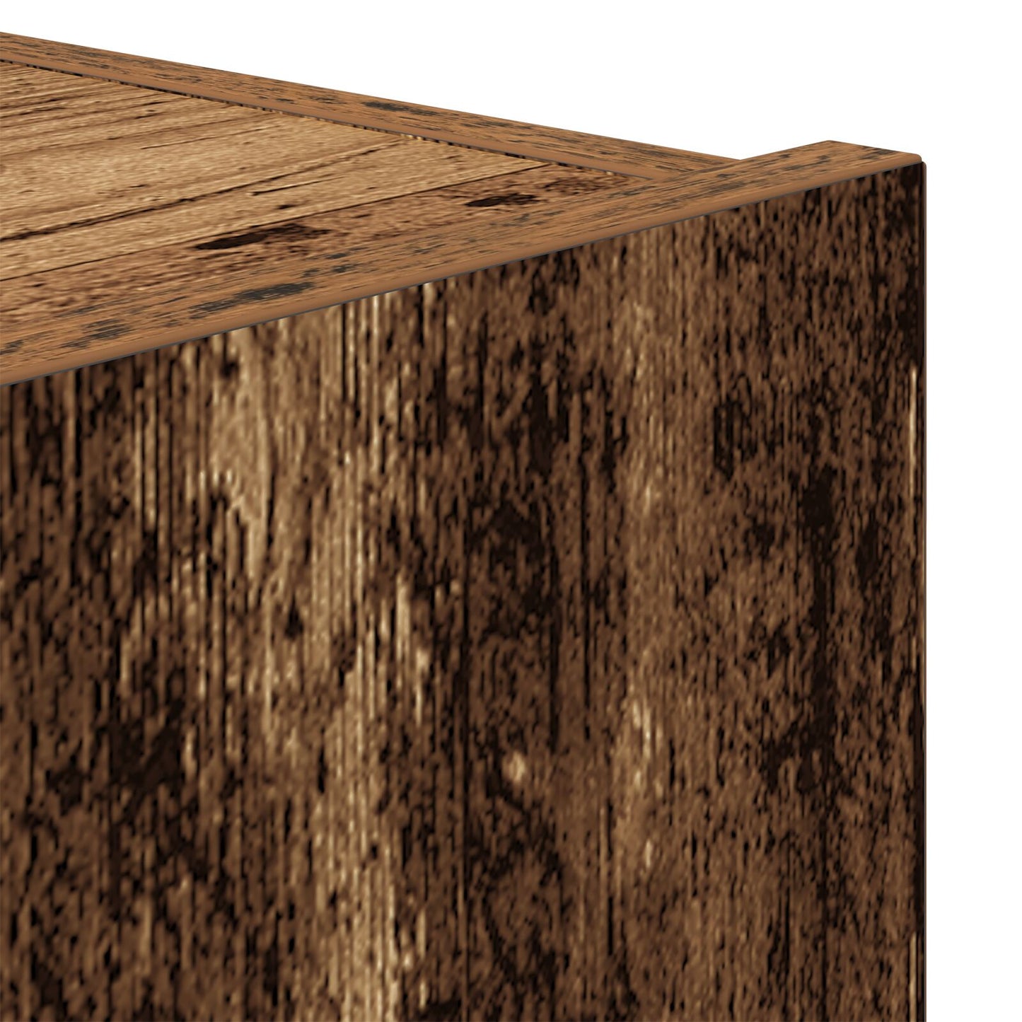 vidaXL TV-Wandmöbel mit LED-Lichtern 2 Stück Altes Holz 80x35x31 cm