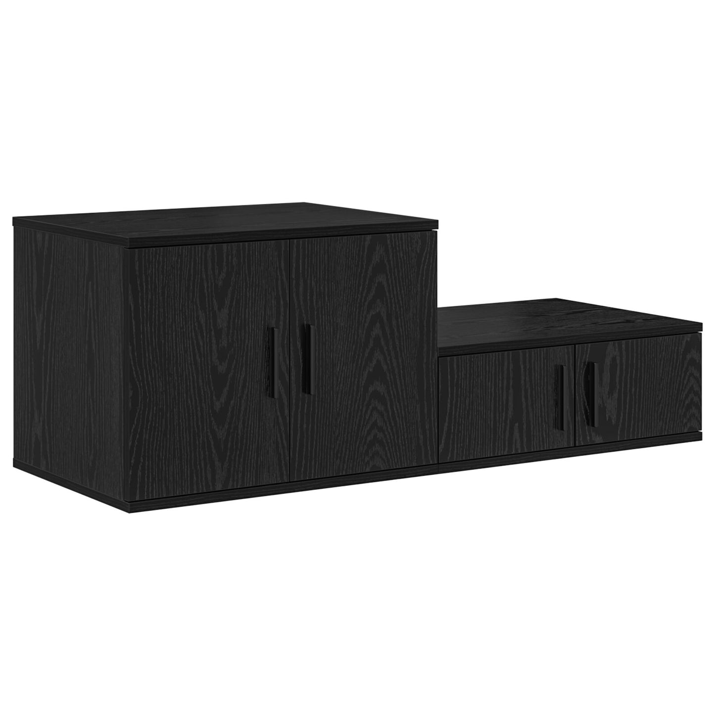 vidaXL Aufbewahrungsschrank Schwarz 127x41x40 cm Holzwerkstoff
