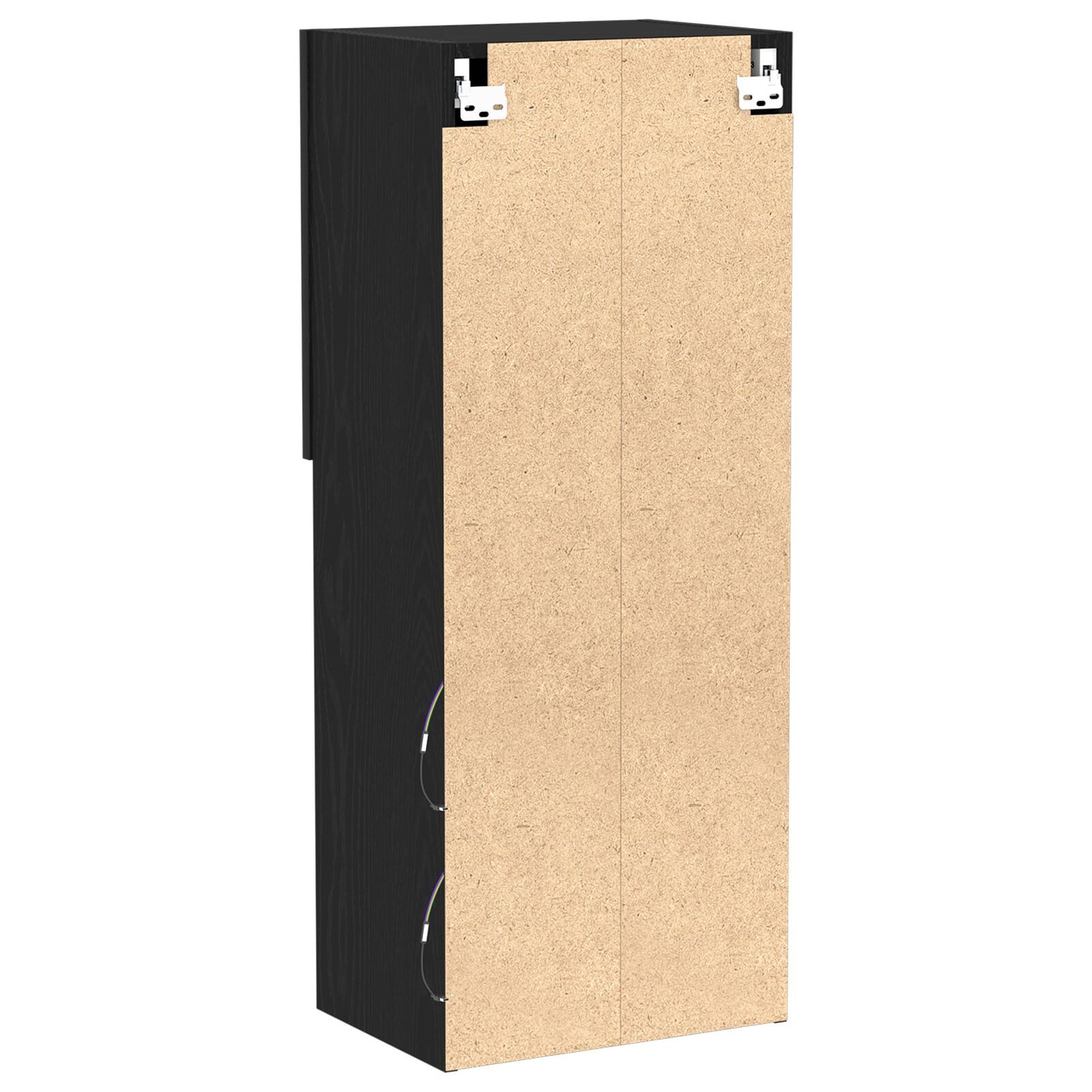 vidaXL TV-Schrank mit LED-Leuchten Schwarz Eiche 40,5x30x102 cm