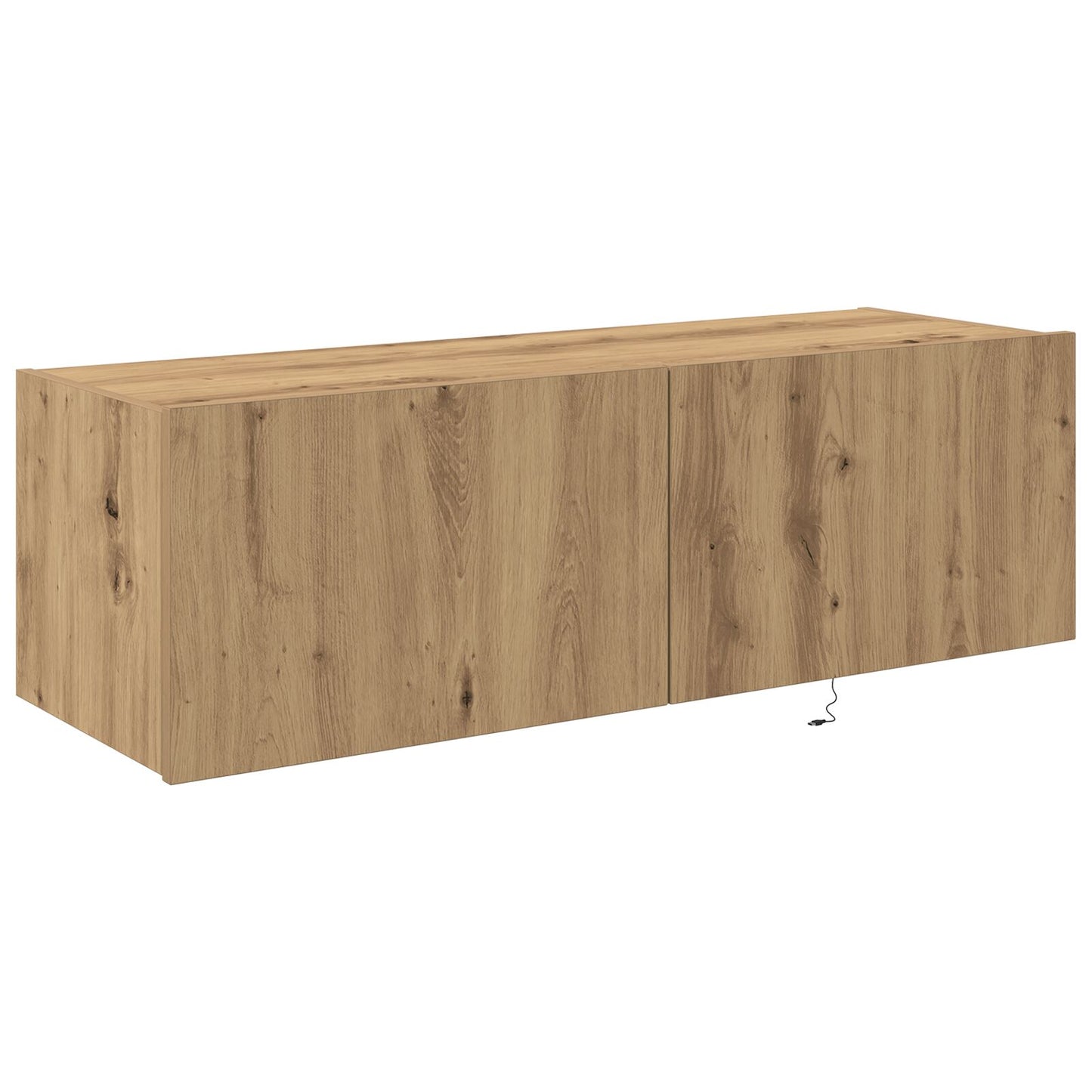 vidaXL TV-Wandregal mit LED-Lichtern Artisan Eiche 100x35x31 cm