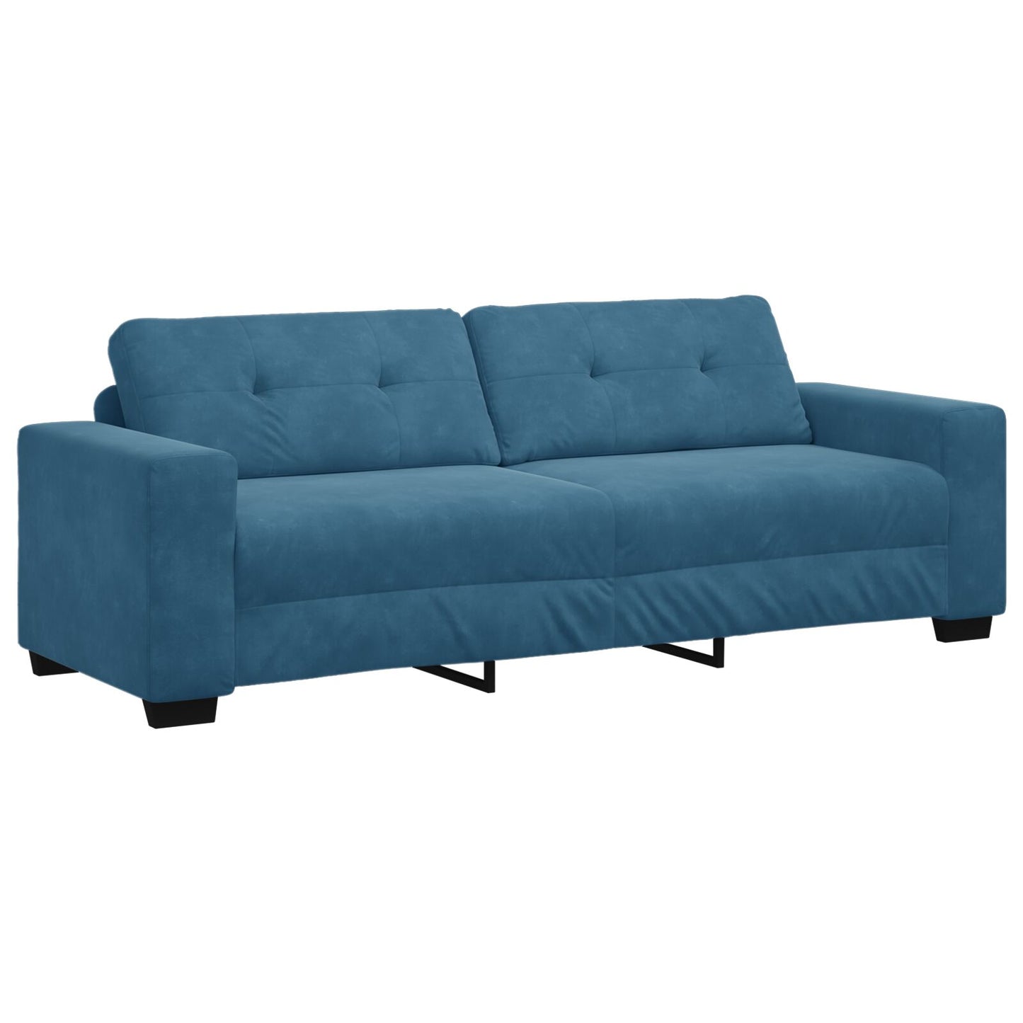 vidaXL 2-teilige Sofaset mit Kissen Blau Samt
