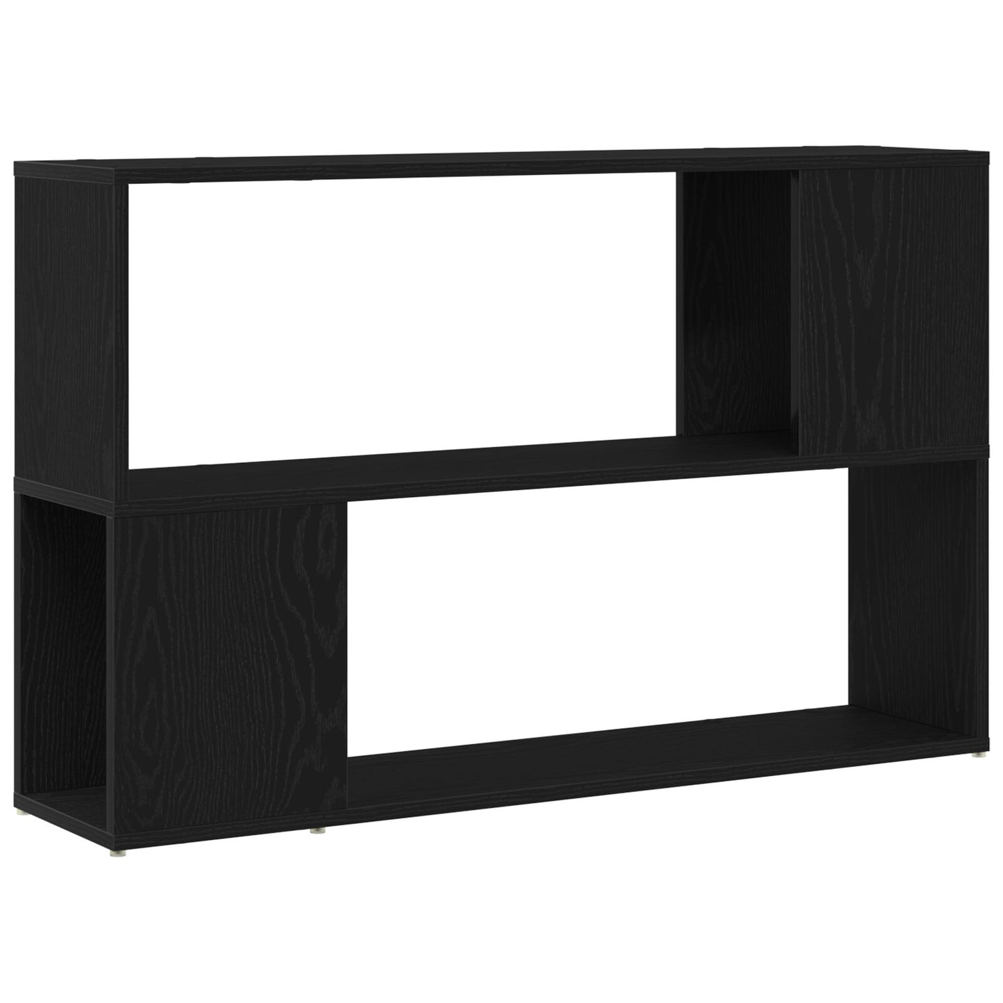 vidaXL Bücherregal Schwarz Eiche 100x24x63 cm aus Holzwerkstoff