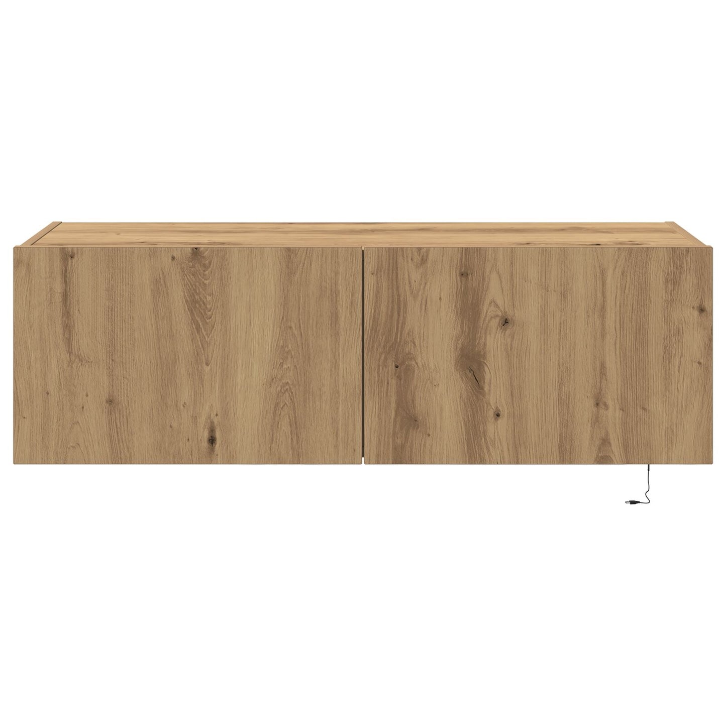 vidaXL TV-Wandregal mit LED-Lichtern Artisan Eiche 100x35x31 cm