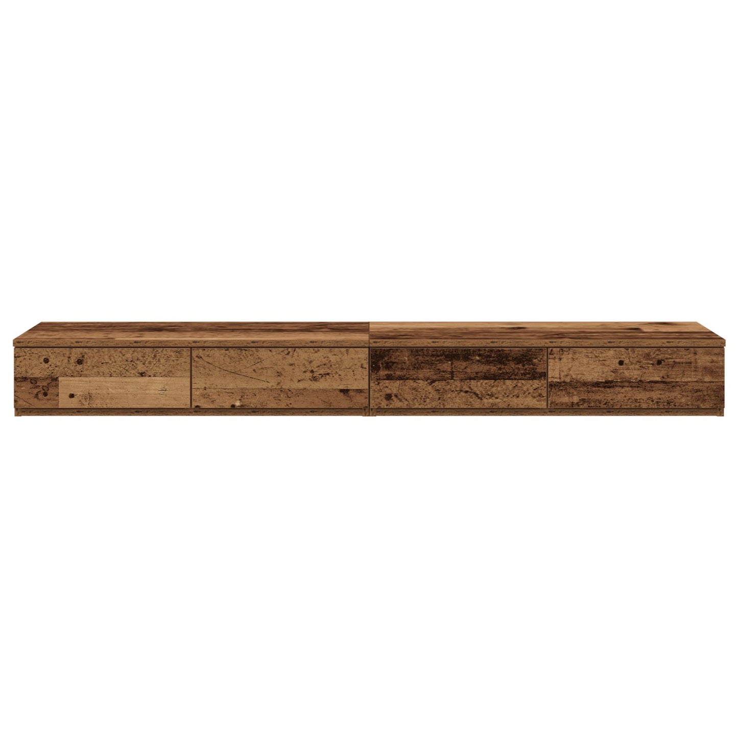 vidaXL Bettauflagen Alte Holz 135x36,5x16,5 cm Engineered Wood