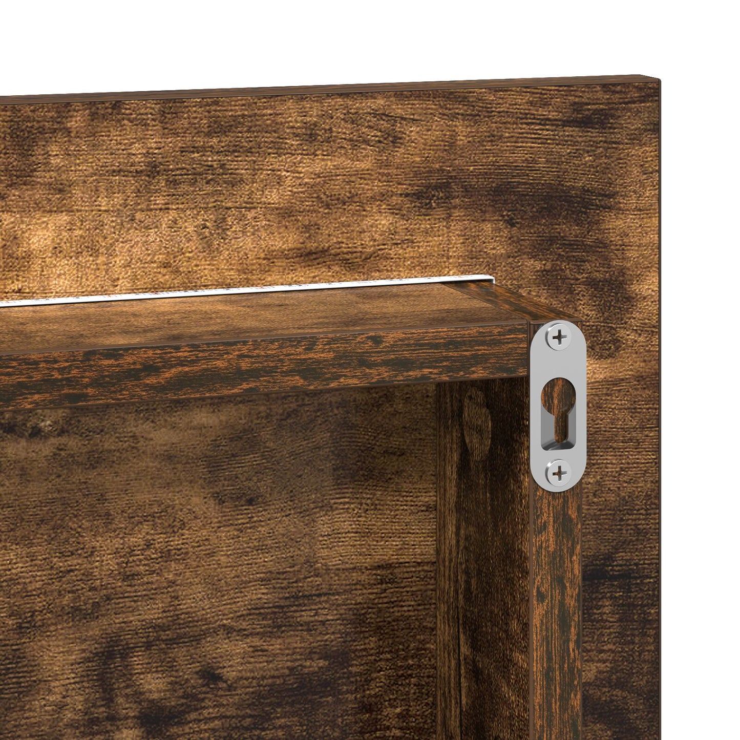 vidaXL Badezimmer-Spiegelschrank mit LED-Licht Raucheiche 80x37 cm