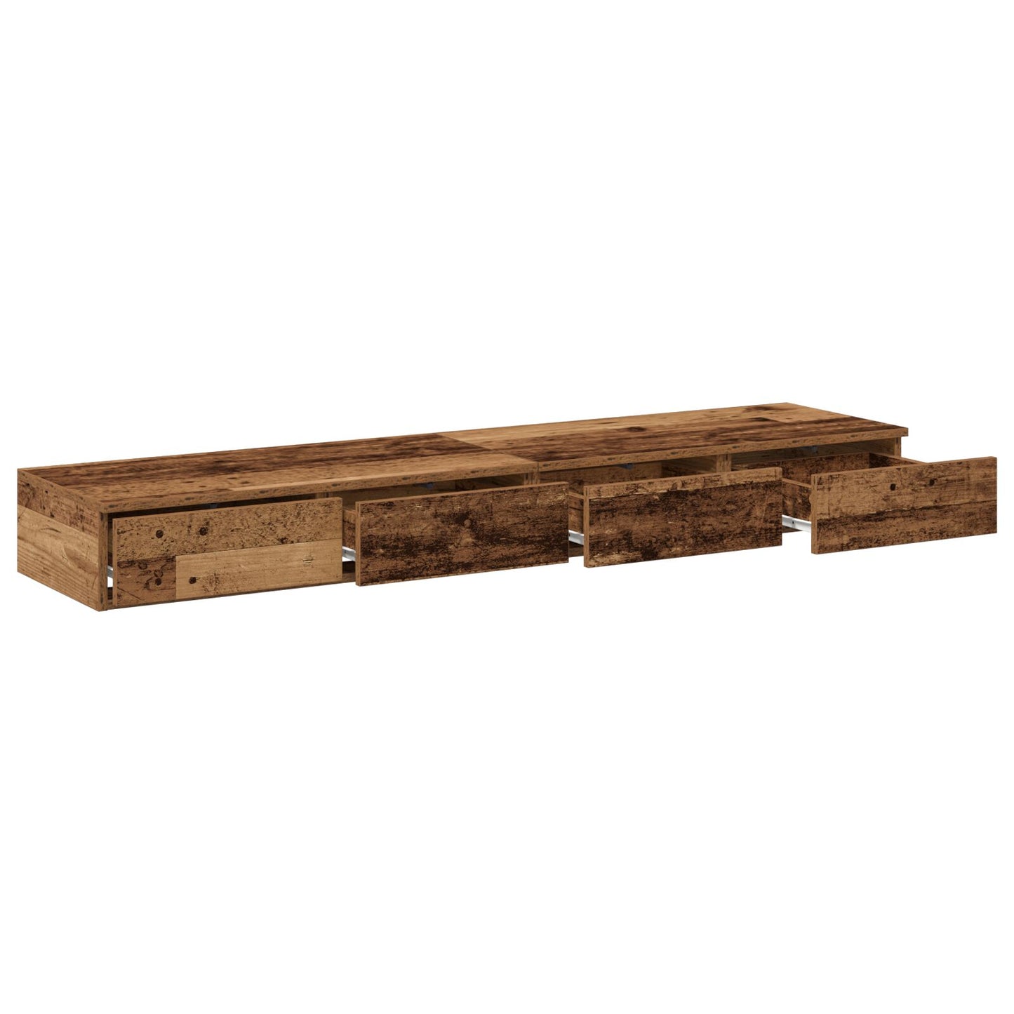 vidaXL Bettauflagen Alte Holz 135x36,5x16,5 cm Engineered Wood