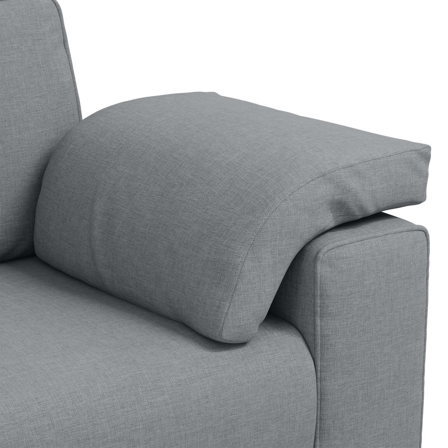 vidaXL 2-teiliges Sofaset mit Kissen in Hellgrau aus Stoff