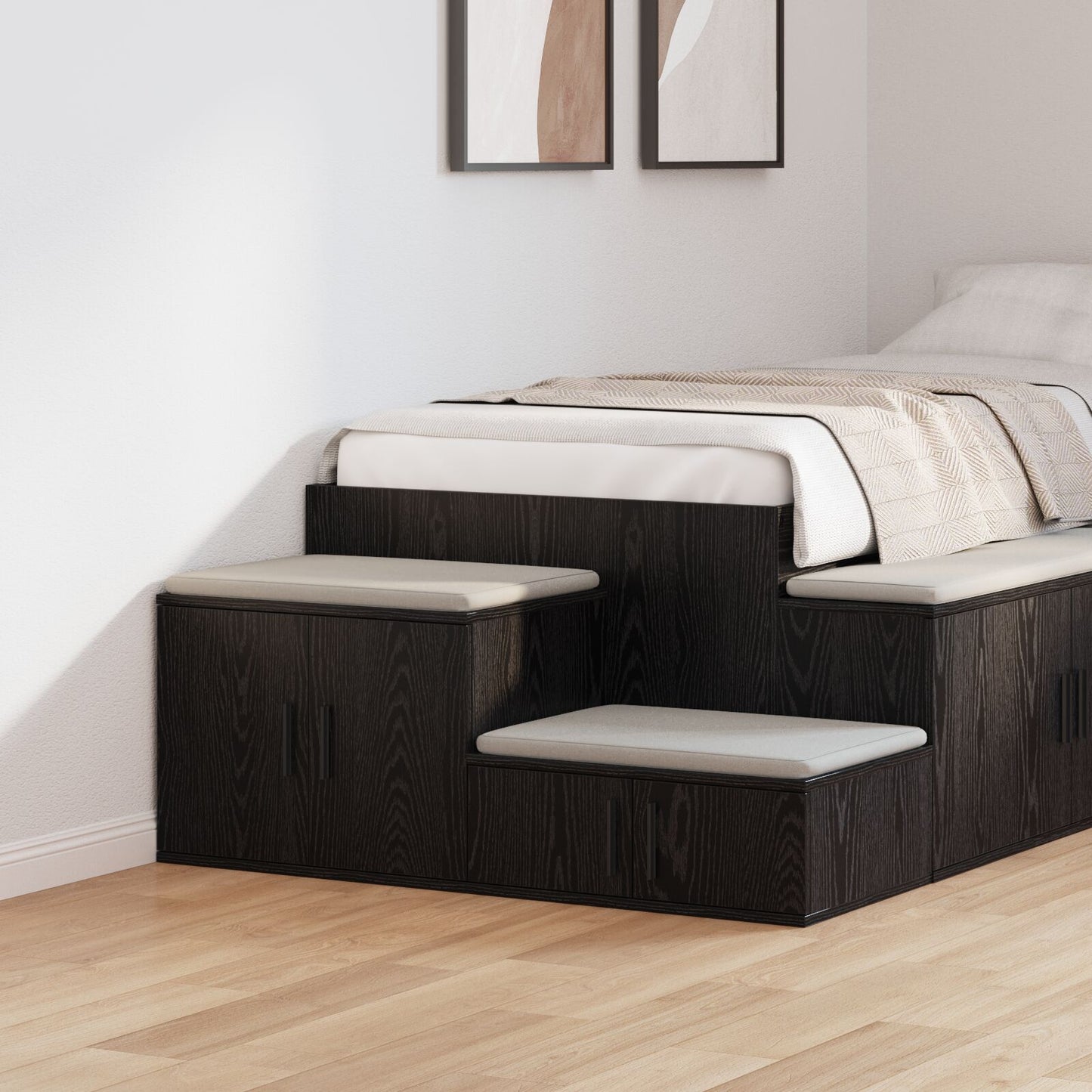 vidaXL Aufbewahrungsschrank Schwarz 127x41x40 cm Holzwerkstoff