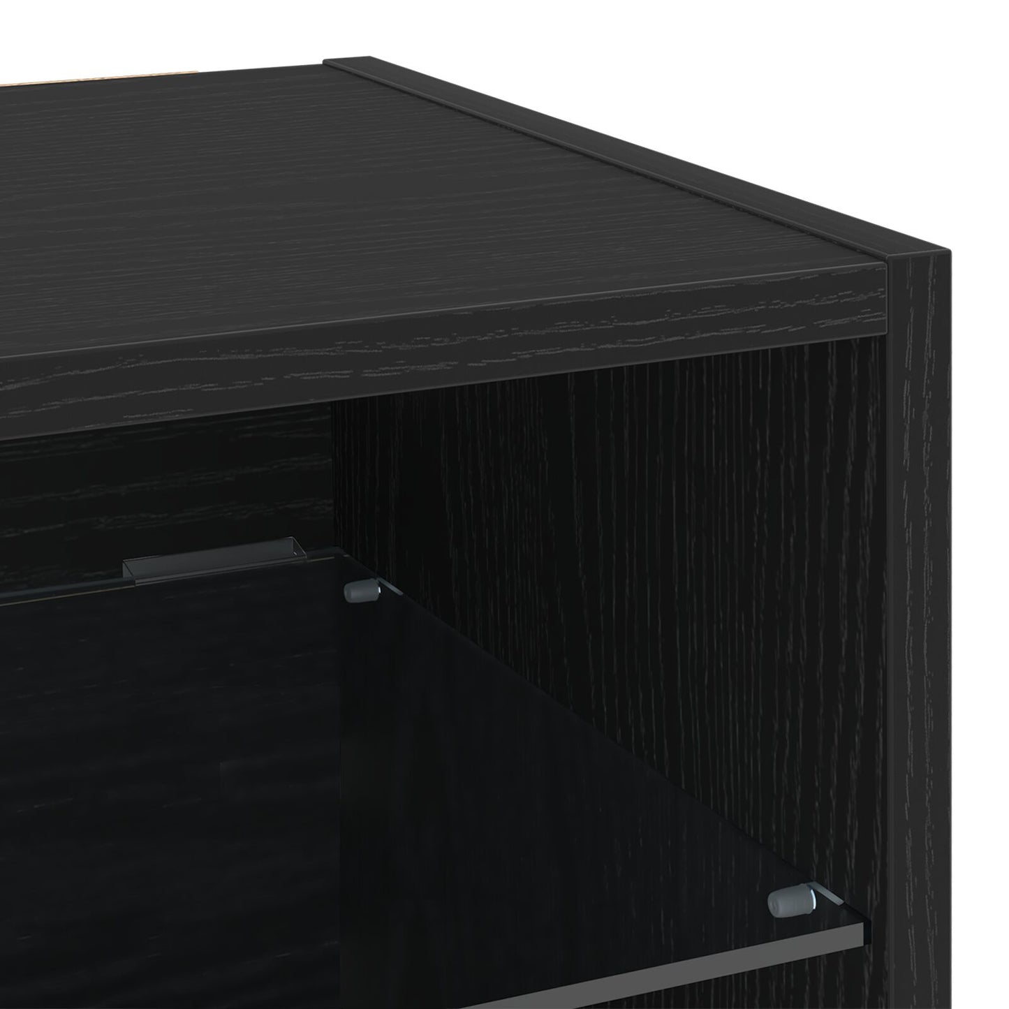 vidaXL LED TV Schrank 2 Stück Schwarz Eiche 30x28,5x30 cm Holzwerkstoff