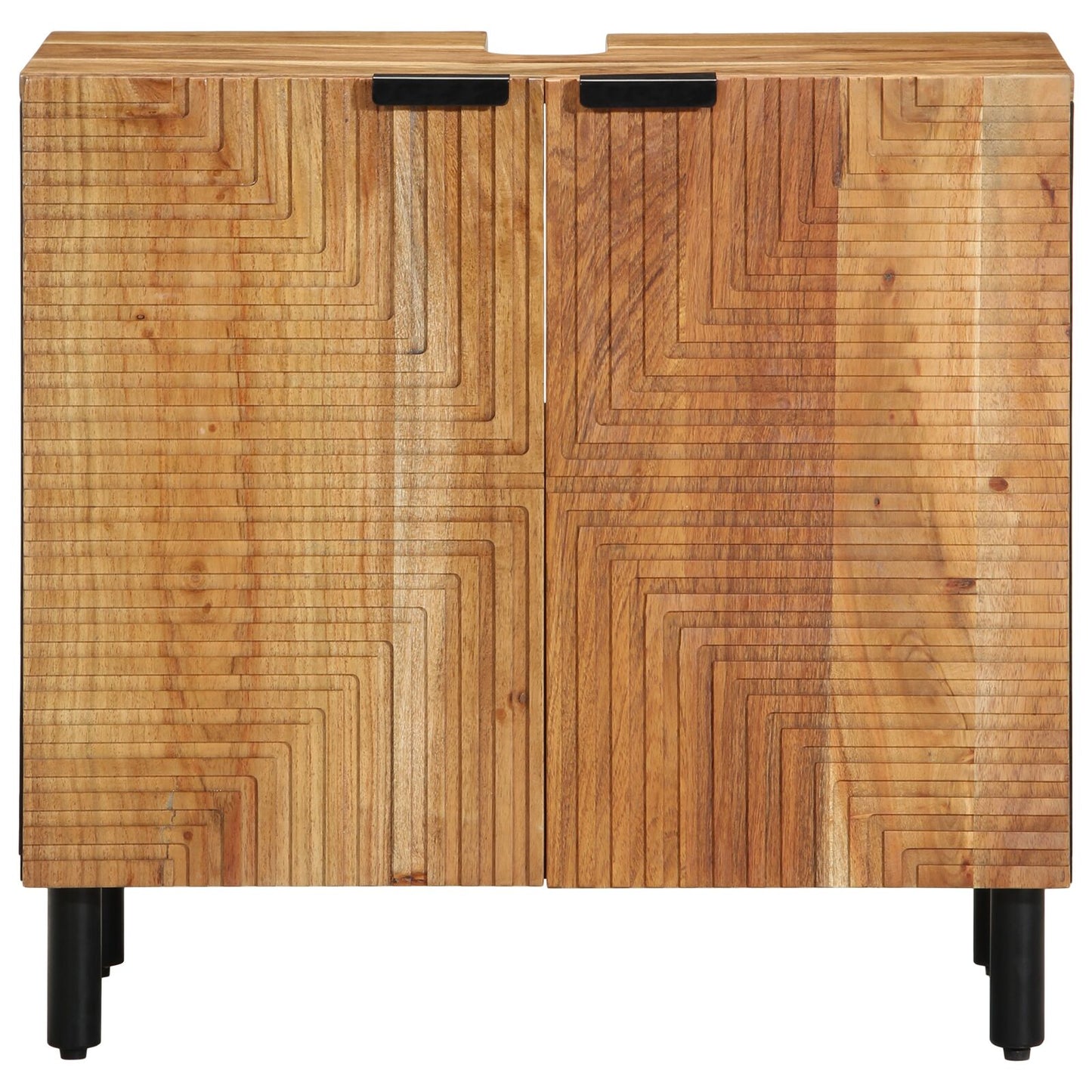 vidaXL Waschbeckenunterschrank 62x33x58 cm Massivholz Akazie