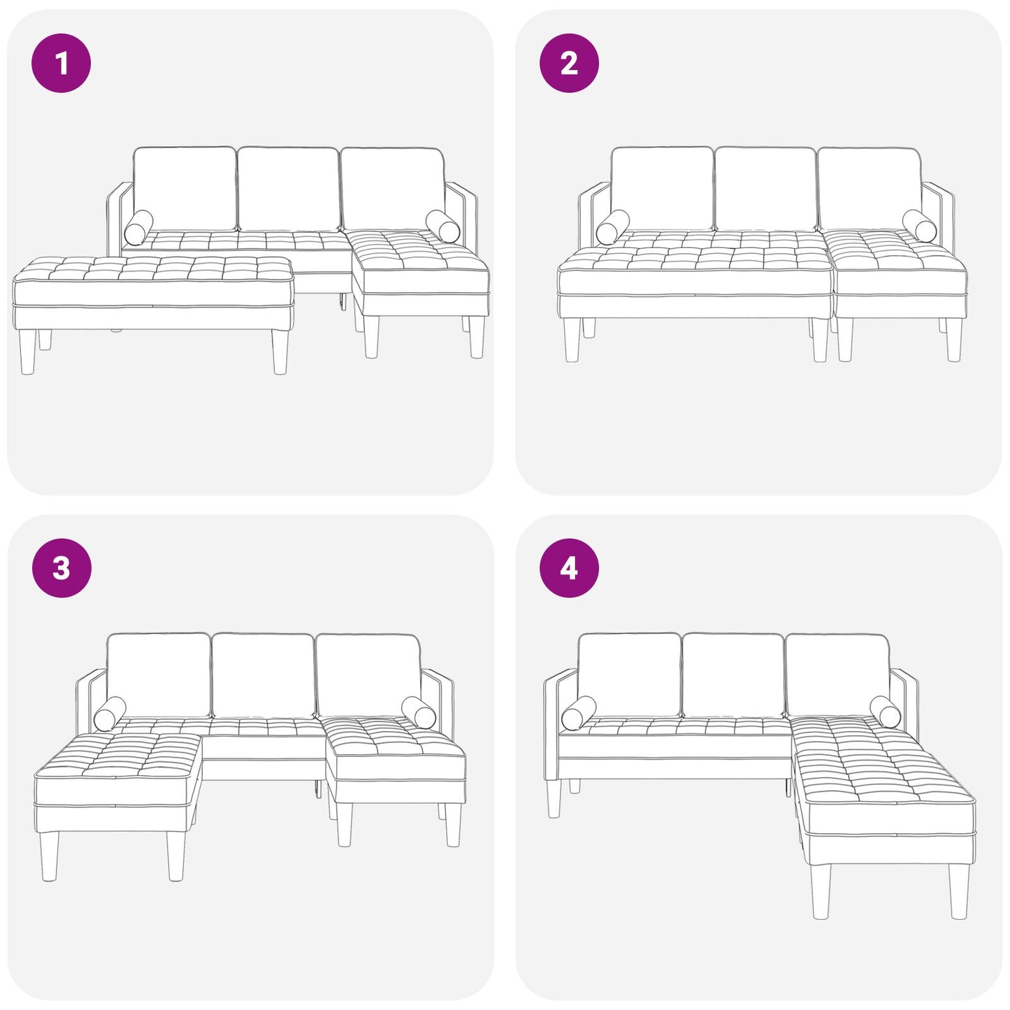 vidaXL 2-teiliges Sofa Set mit Kissen Blau Stoff