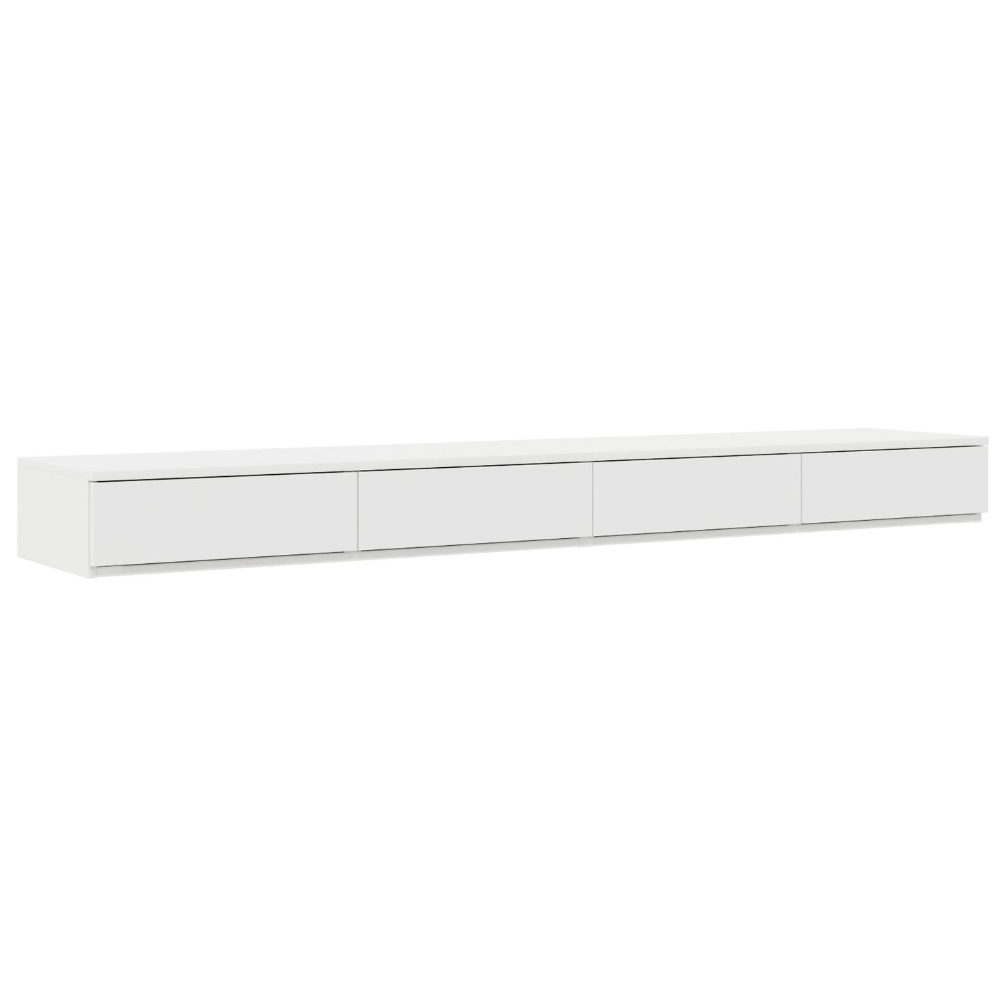 vidaXL Bett-Schubladen Weiß 180x36,5x16,5 cm aus Holzwerkstoff