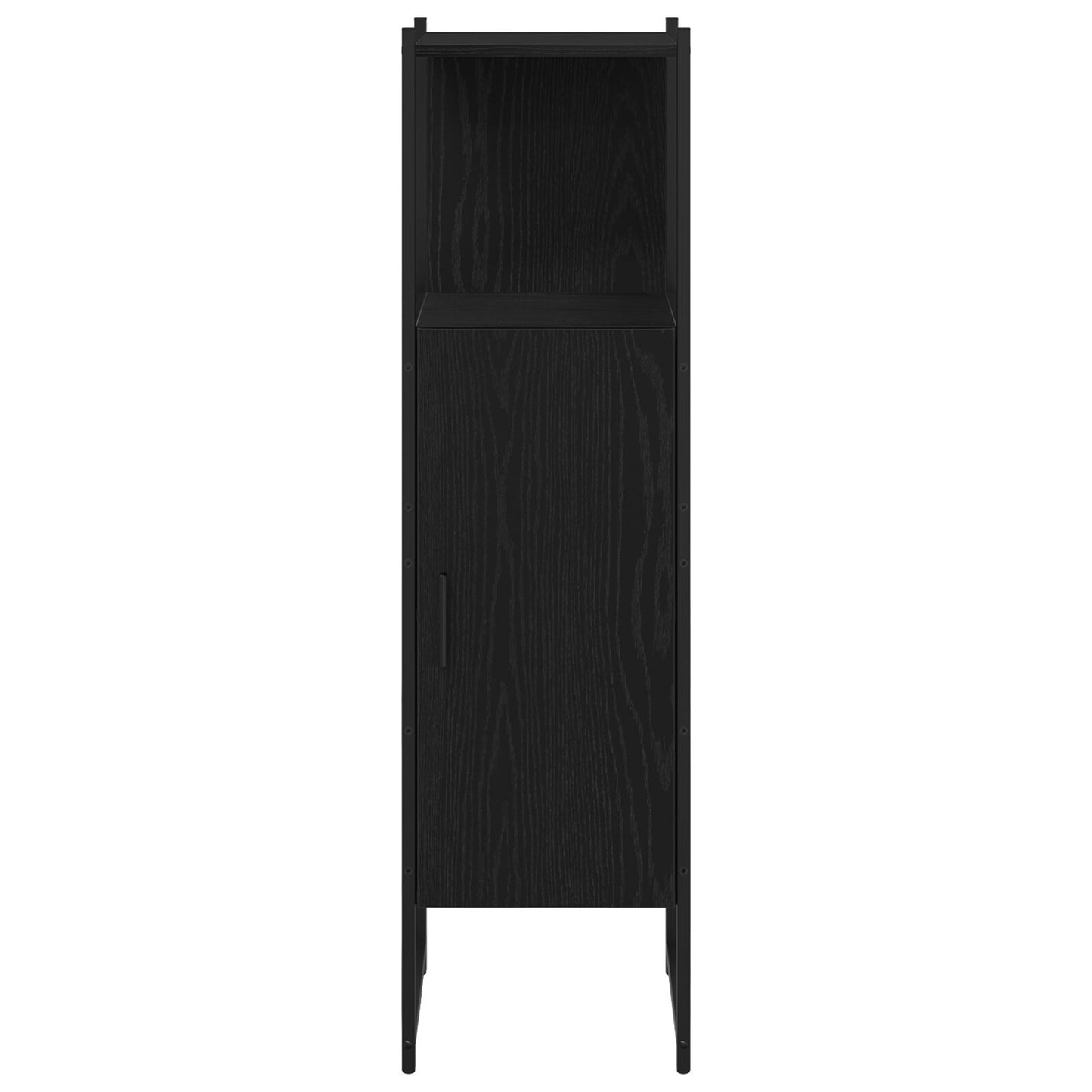 vidaXL Badezimmer Schrank Schwarz Eiche 33x33x120,5 cm Holzwerkstoff