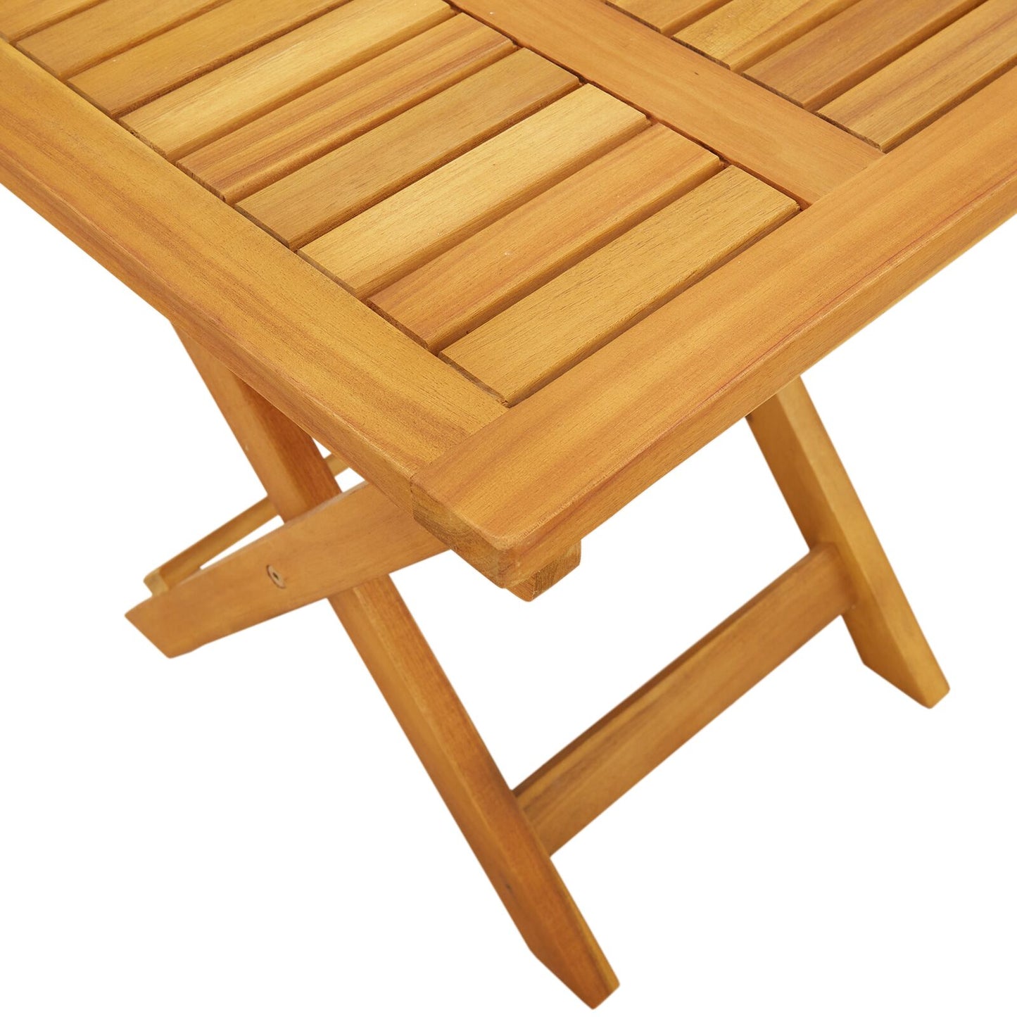 vidaXL Rollbare Sonnenliege mit Tisch und Kissen aus Akazienholz