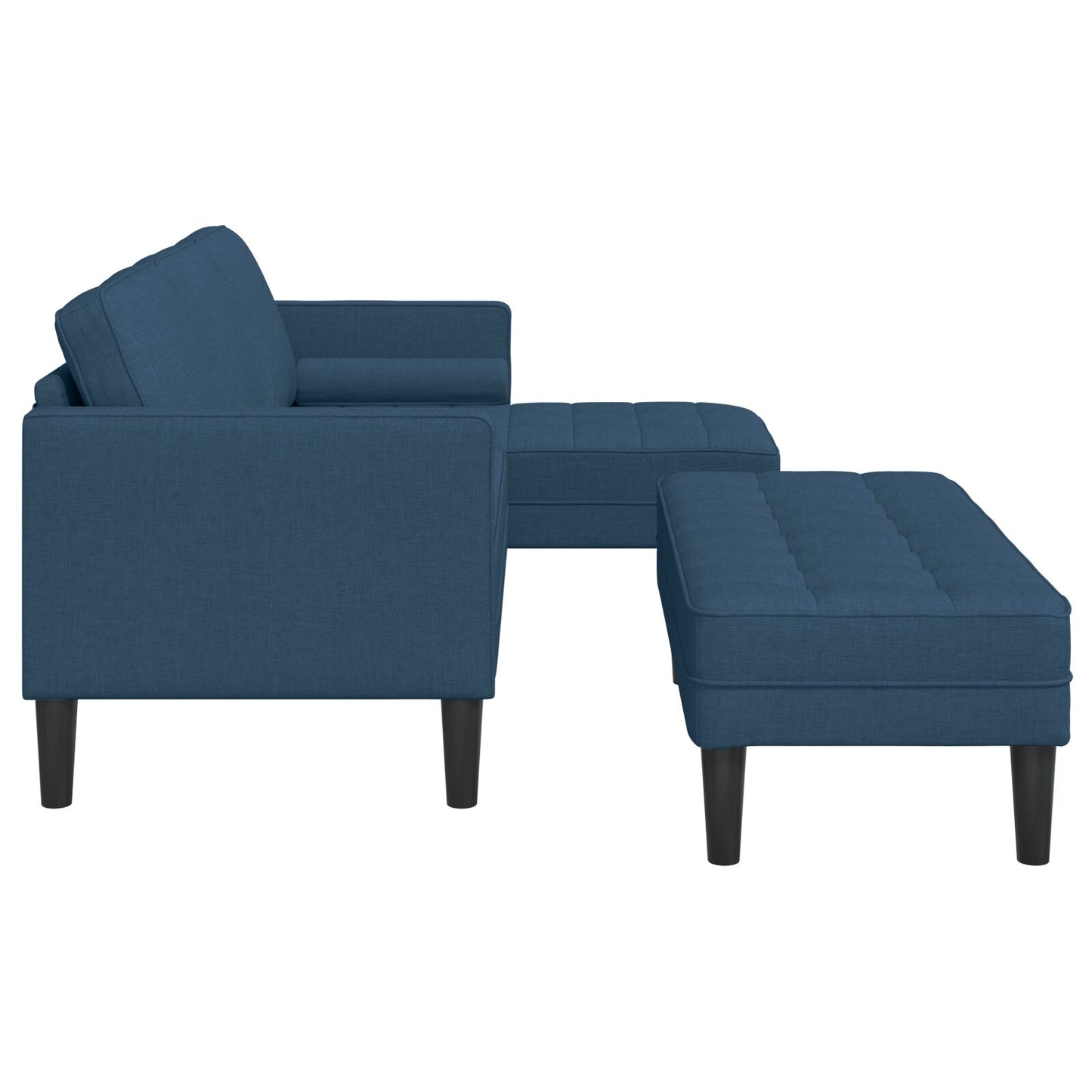 vidaXL 2-teiliges Sofa Set mit Kissen Blau Stoff