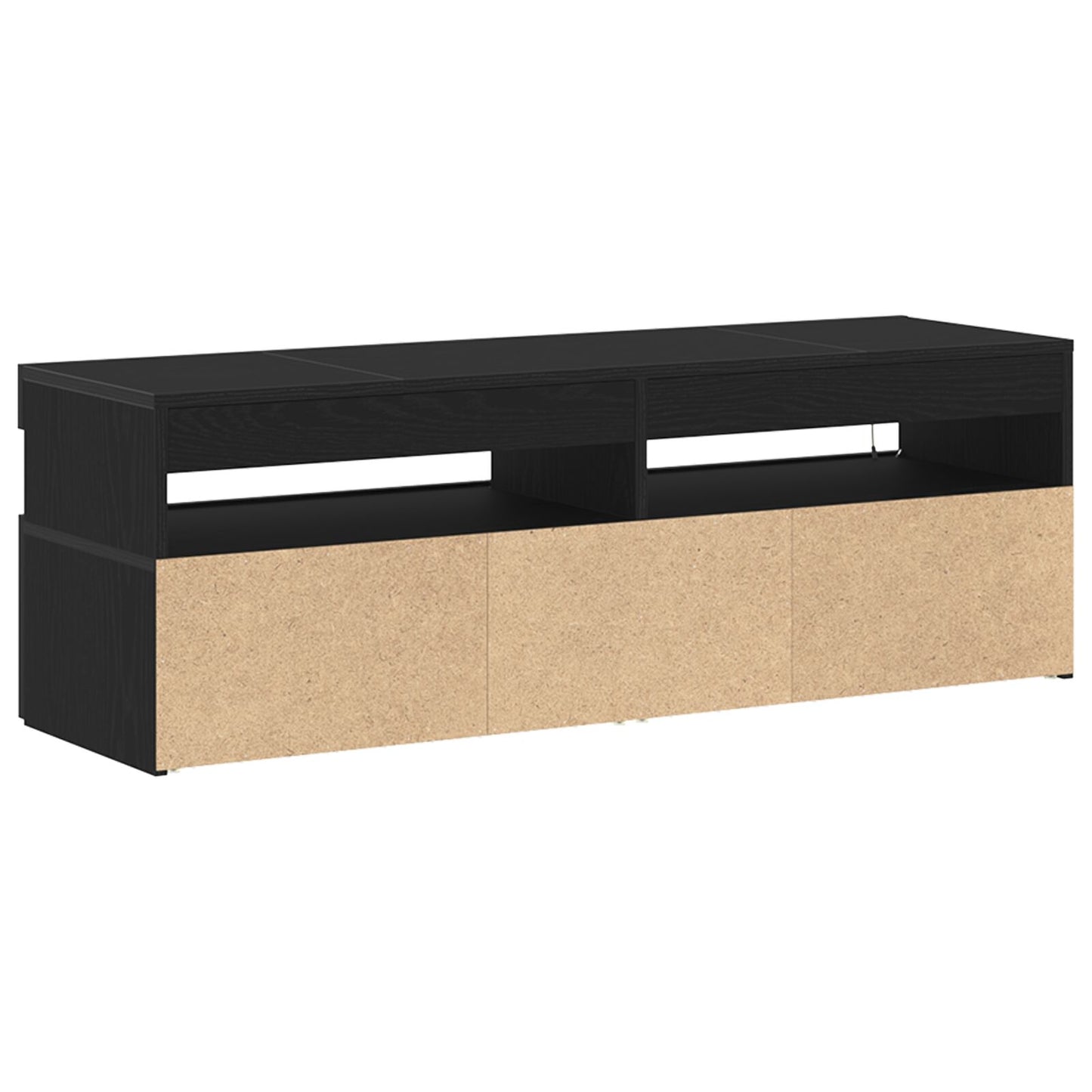 vidaXL TV-Schrank mit LED Schwarz Eiche 120x35x40 cm Holzwerkstoff