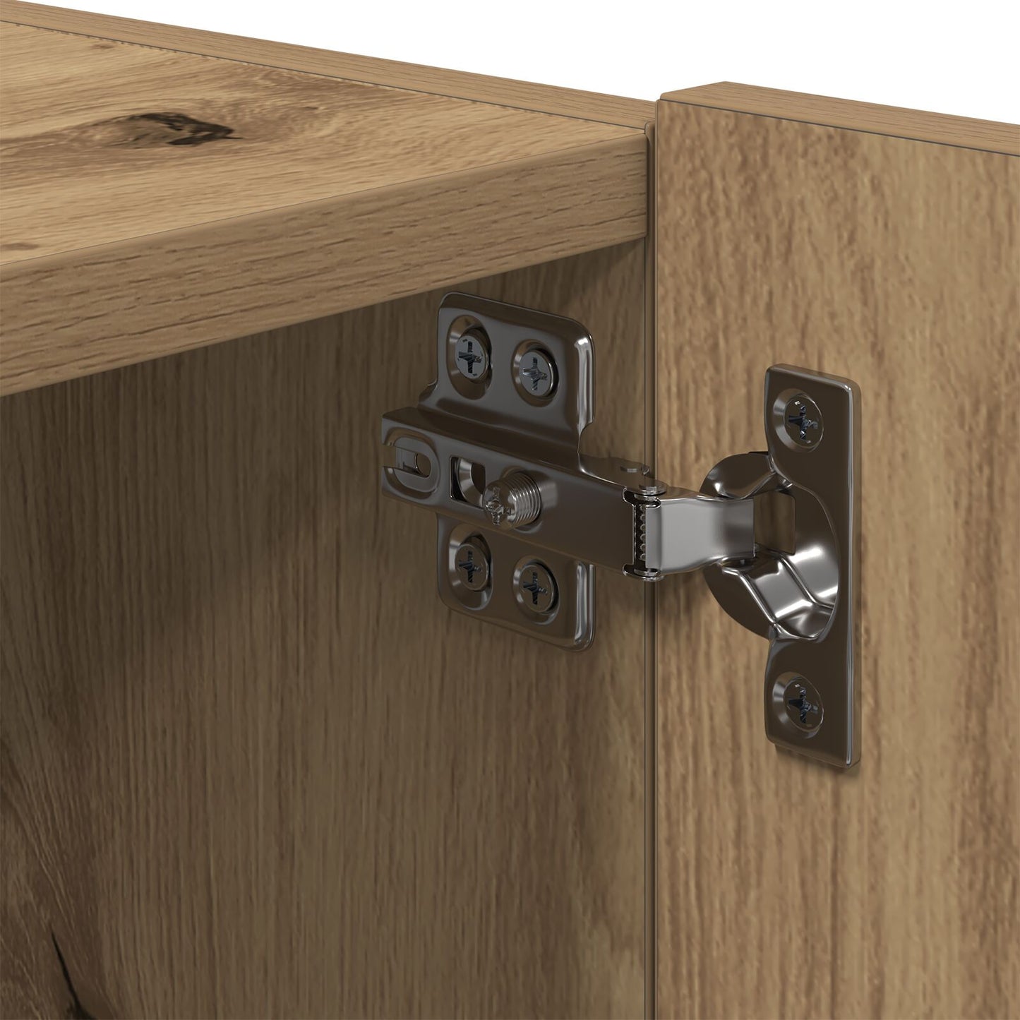 vidaXL TV-Wandregal mit LED-Lichtern Artisan Eiche 100x35x31 cm