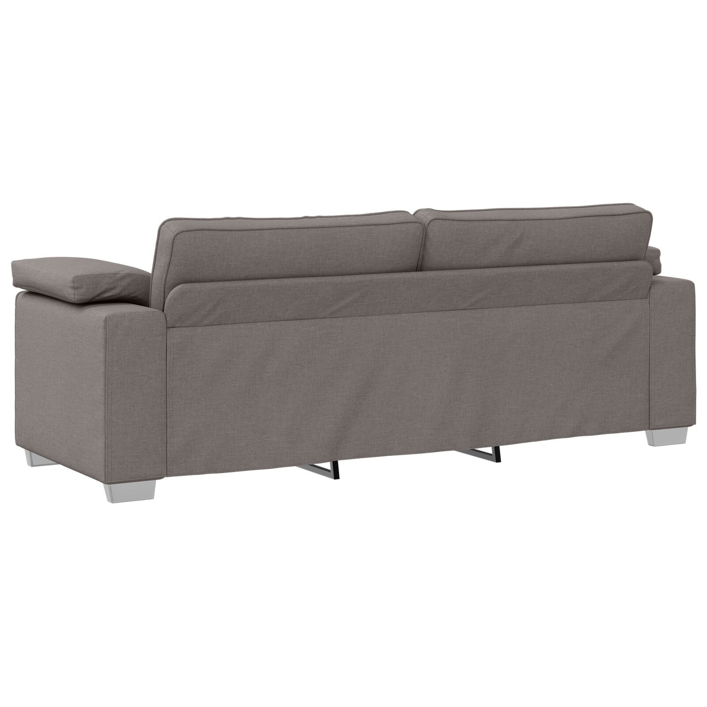 vidaXL 2-teiliges Sofaset mit Kissen Taupe Stoff