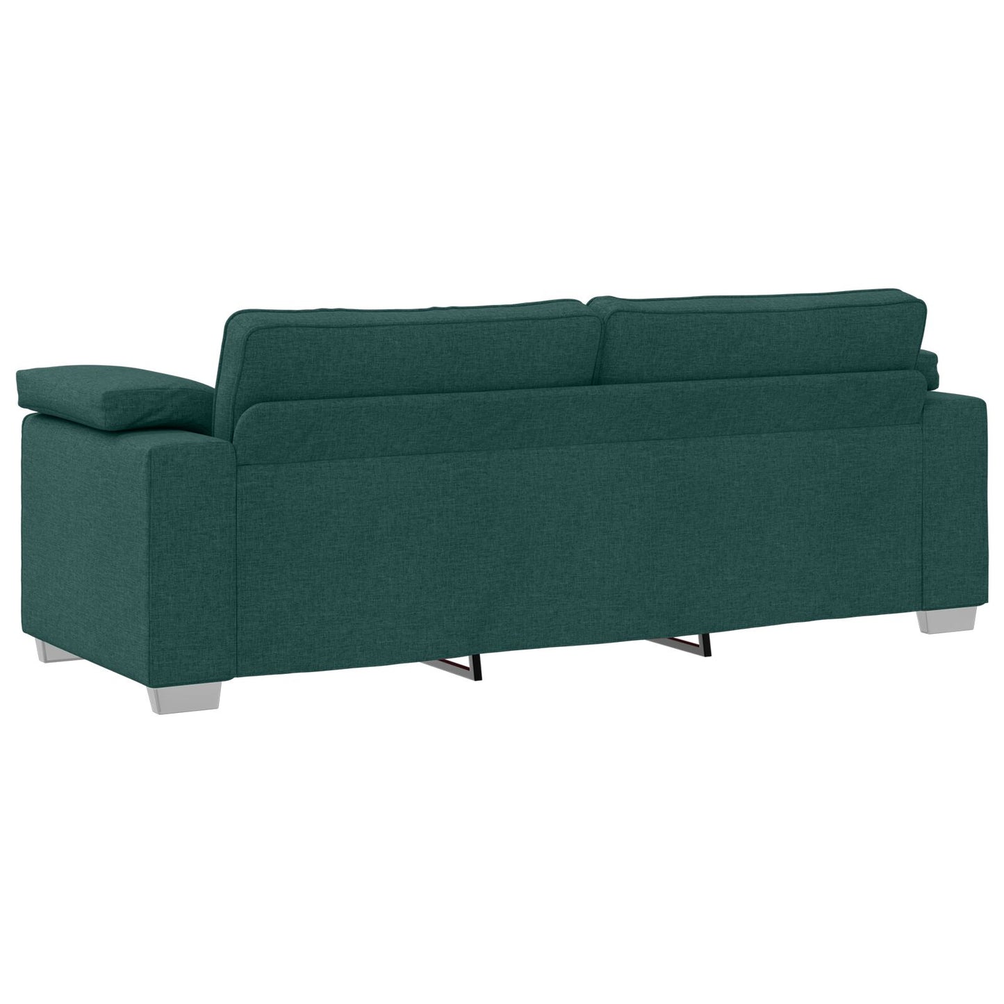 vidaXL 2-teiliges Sofaset mit Kissen Dunkelgrüner Stoff