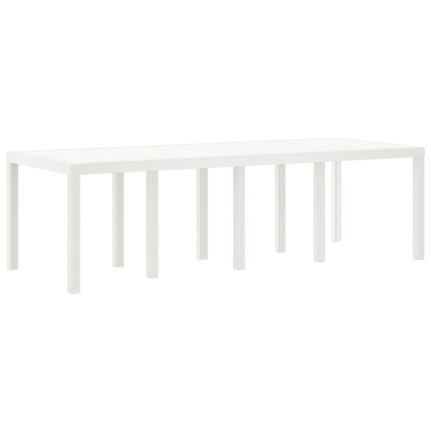 vidaXL Garten-Esszimmer-Set 9-teilig Weiß PE-Rattan Ergonomisch