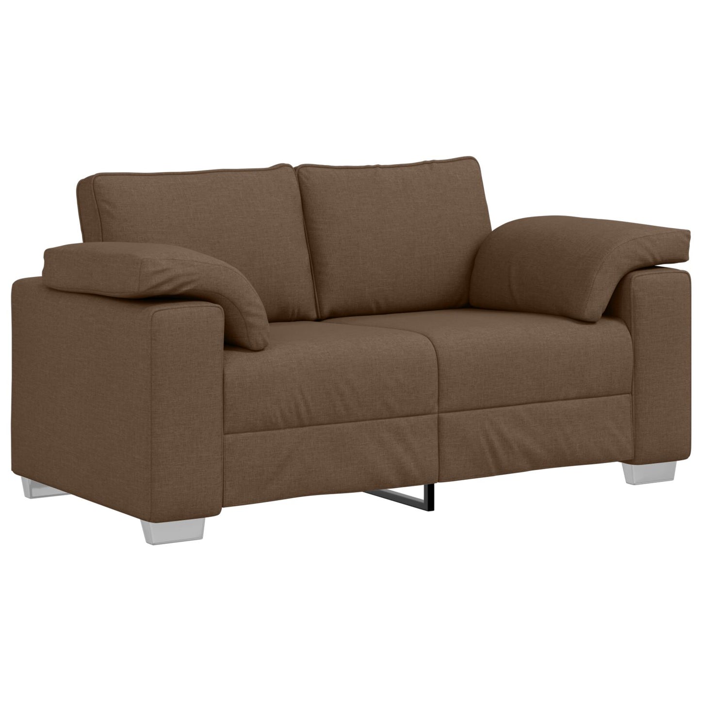 vidaXL 2-teiliges Sofa-Set mit Kissen aus braunem Stoff