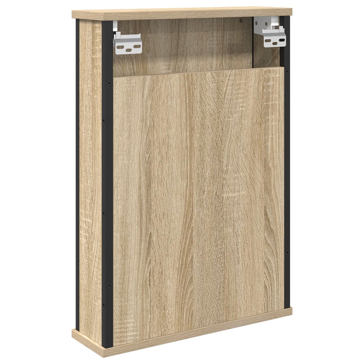 vidaXL Spiegelschrank Natürlich Eiche Spanplatte, Glas, Metall Mittel