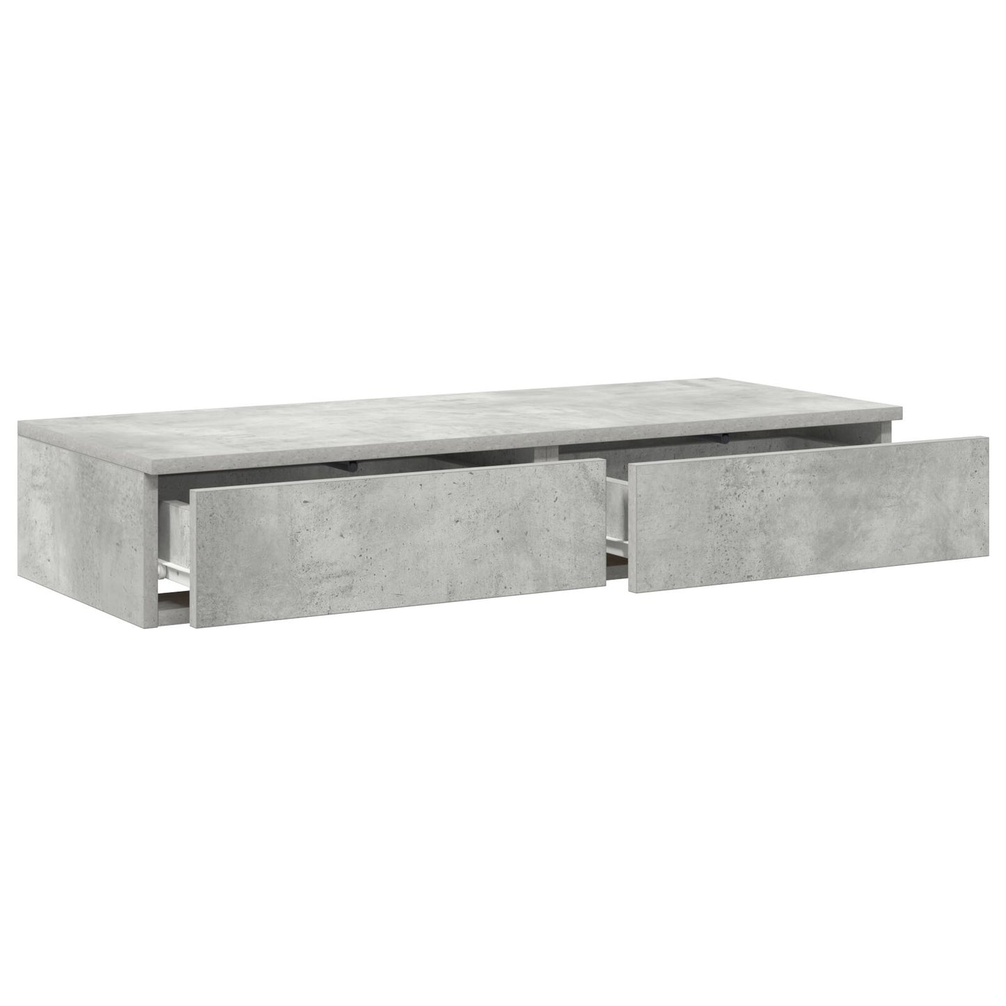vidaXL Bettbeistellschränke Beton Grau 80x36,5x16,5 cm Spanplatte