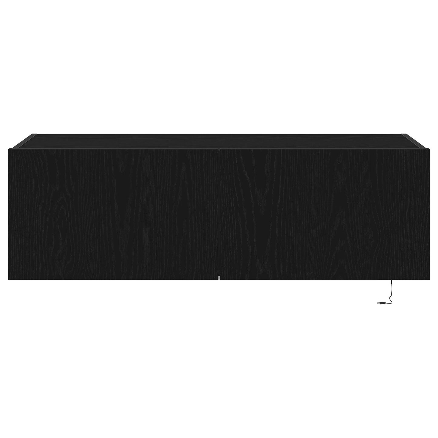 vidaXL TV-Wandregal mit LED-Lichtern Schwarz Eiche 100x35x31 cm