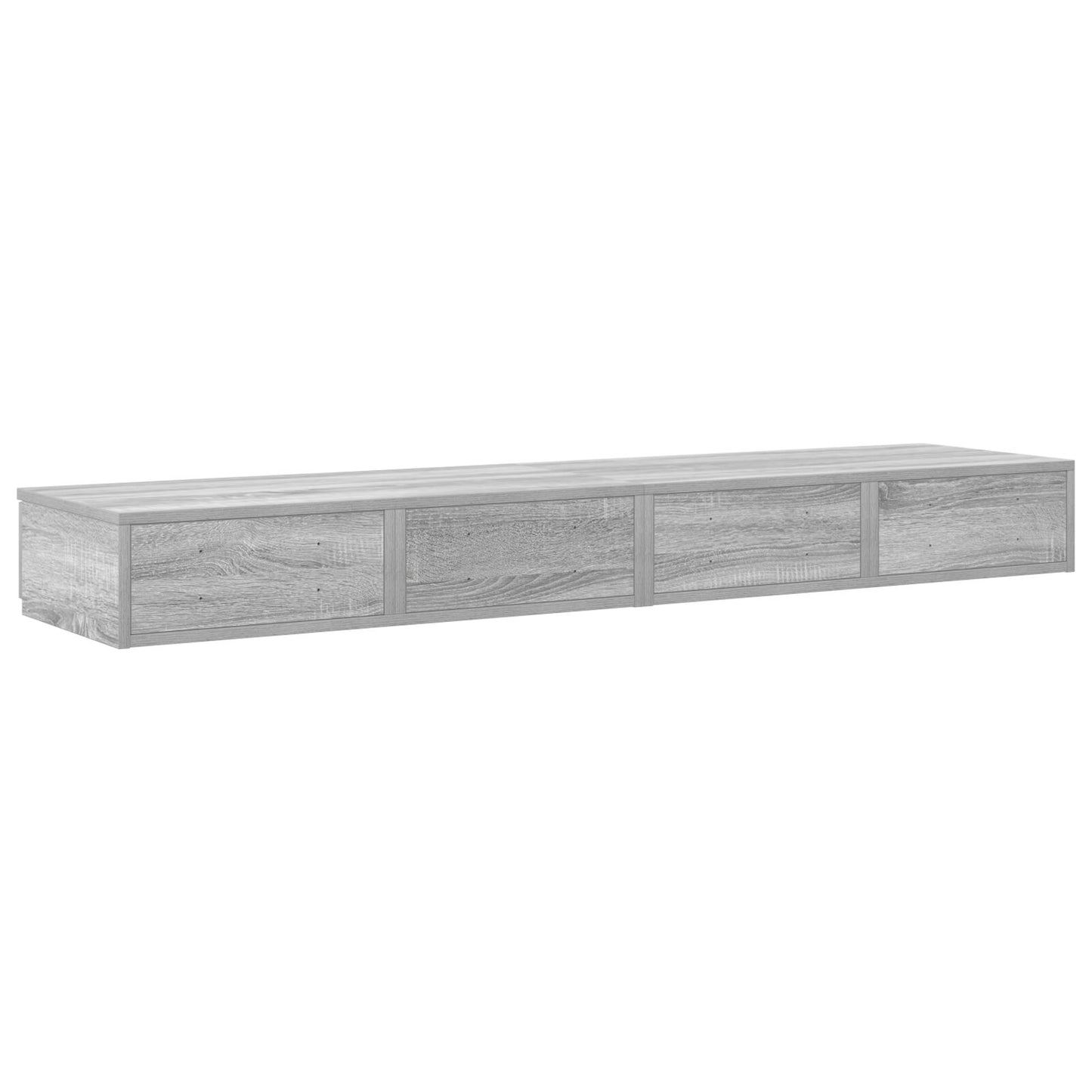 vidaXL Bett-Schubladen Grau Sonoma 135x36,5x16,5 cm aus Holzwerkstoff
