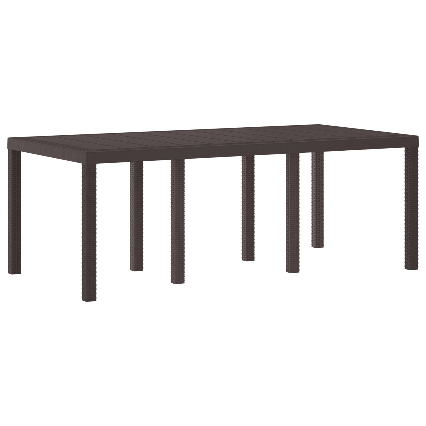 vidaXL 7-teiliges Garten-Essset mit Kissen Dunkelbraun Poly Rattan