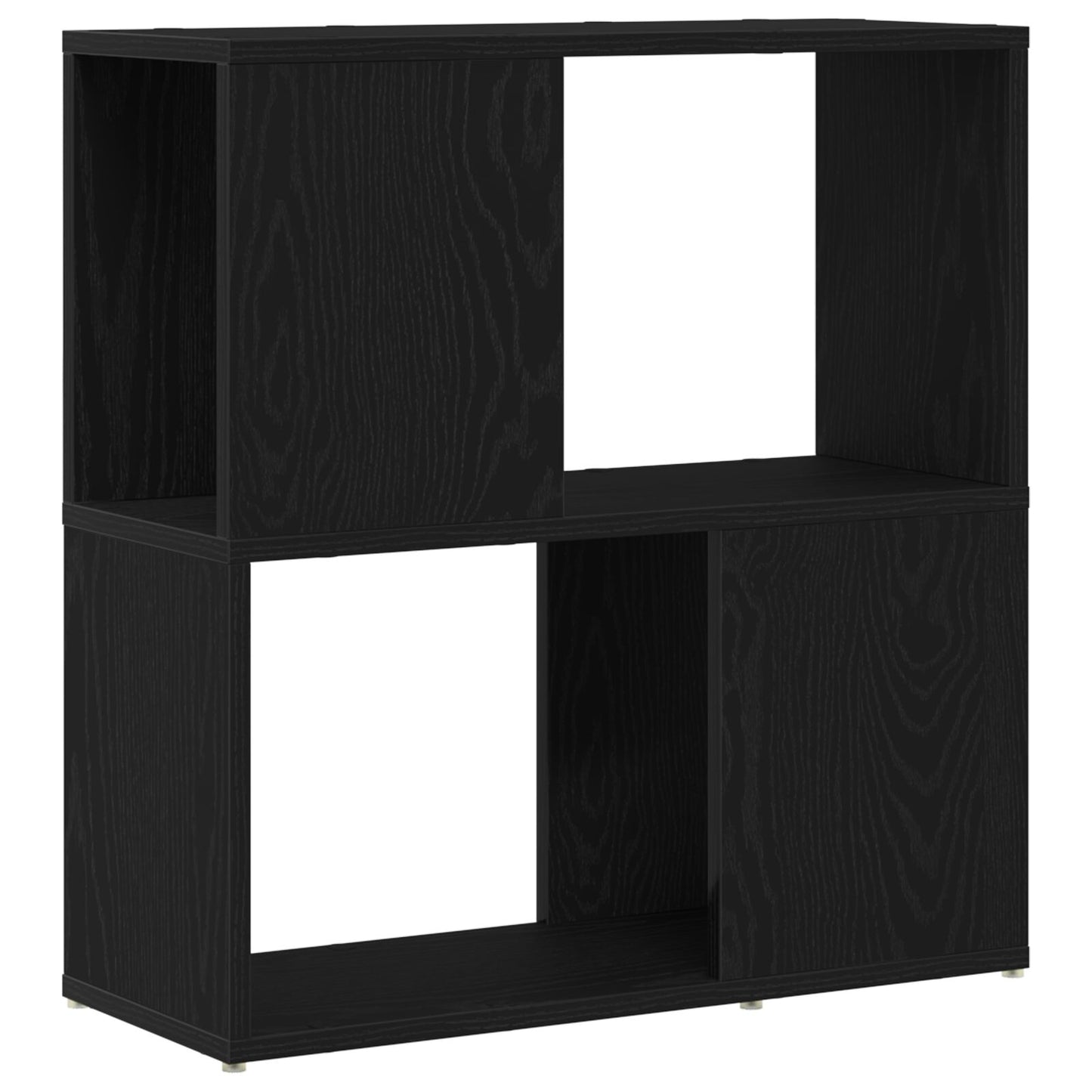 vidaXL Bücherregal Schwarz Eiche 60x24x63 cm Holzwerkstoff
