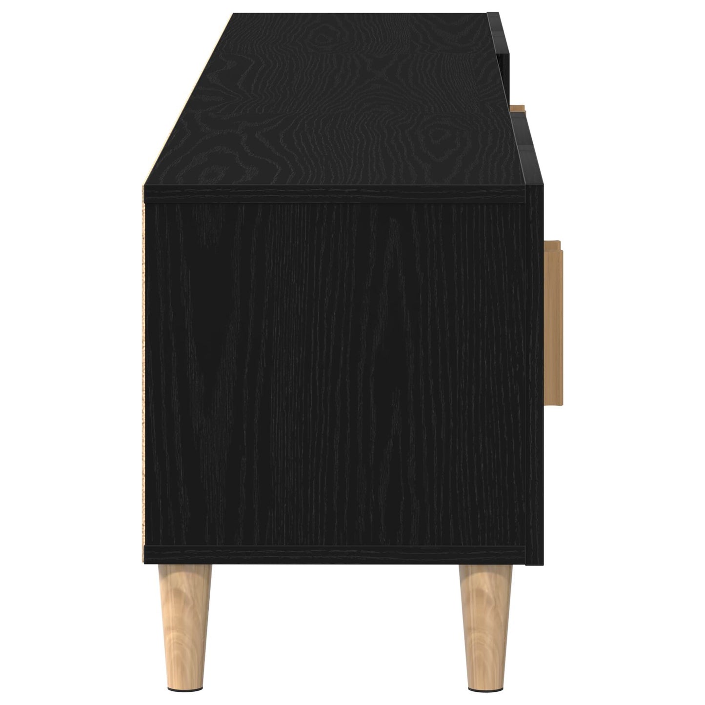 vidaXL TV Schrank Schwarz Eiche 180x31,5x40 cm Holzwerkstoff