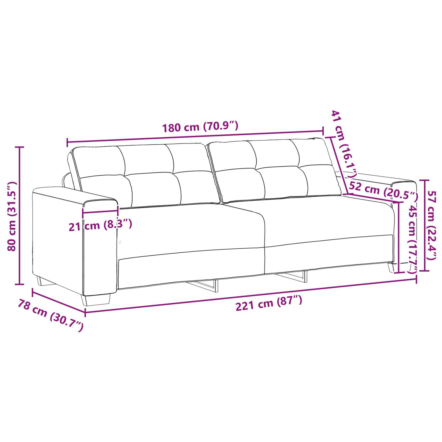 vidaXL 2-teiliger Sofa-Set mit Kissen aus braunem Samt