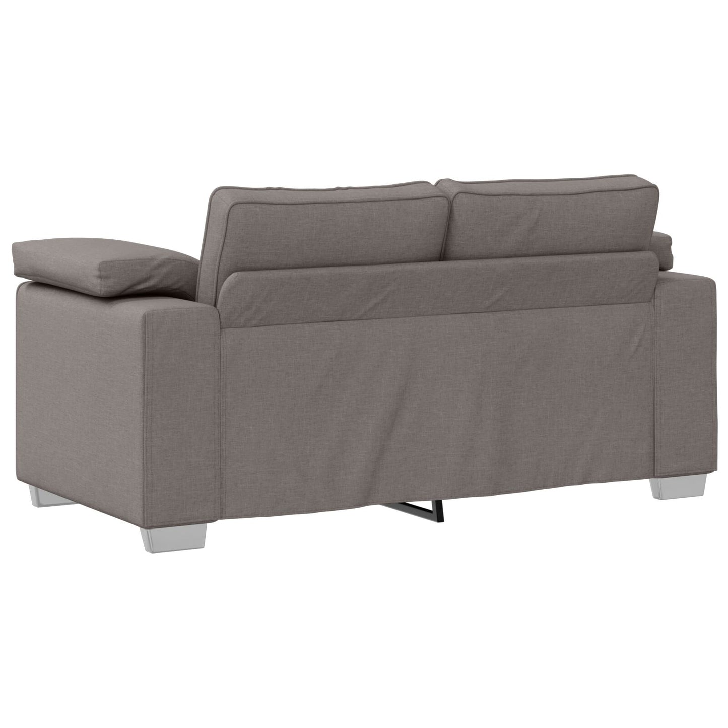 vidaXL 2-teiliges Sofaset mit Kissen Taupe Stoff