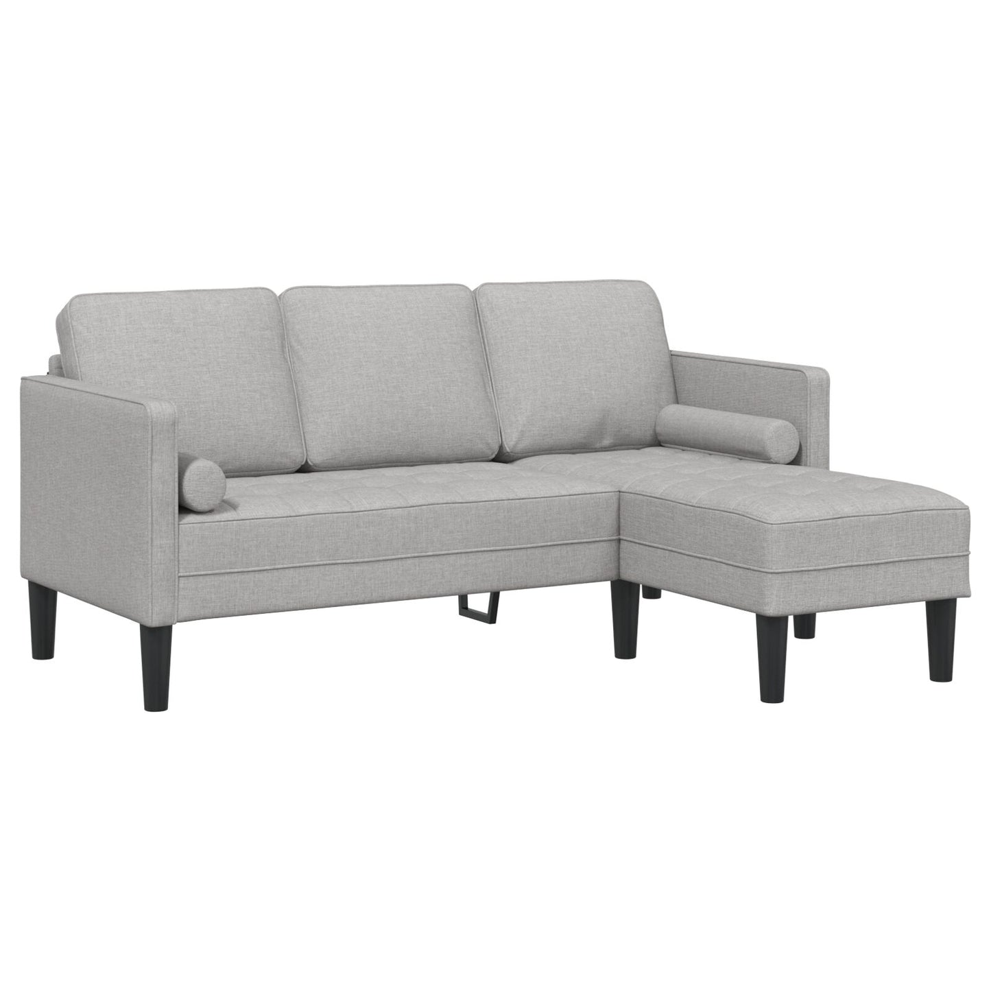 vidaXL 2-teiliges Sofa Set mit Kissen aus wolkengrauem Stoff