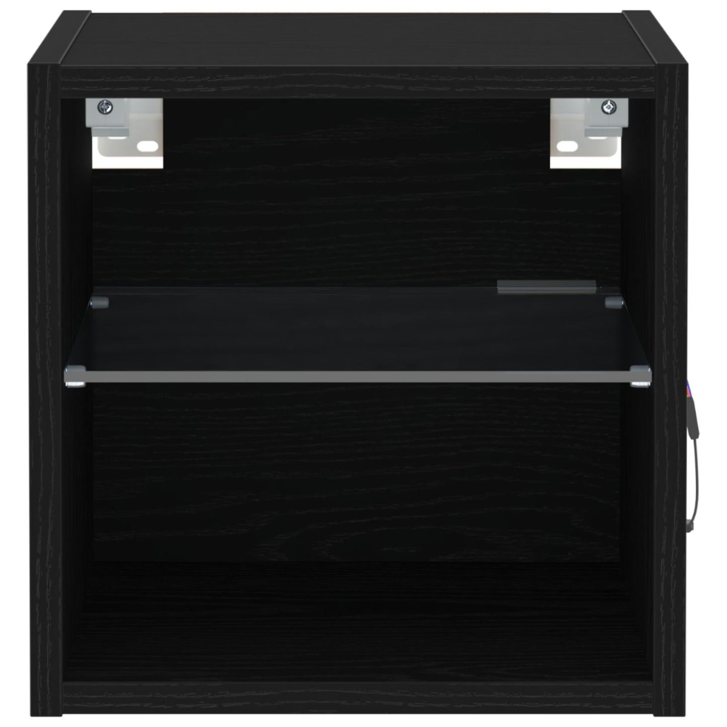 vidaXL LED TV Schrank 2 Stück Schwarz Eiche 30x28,5x30 cm Holzwerkstoff