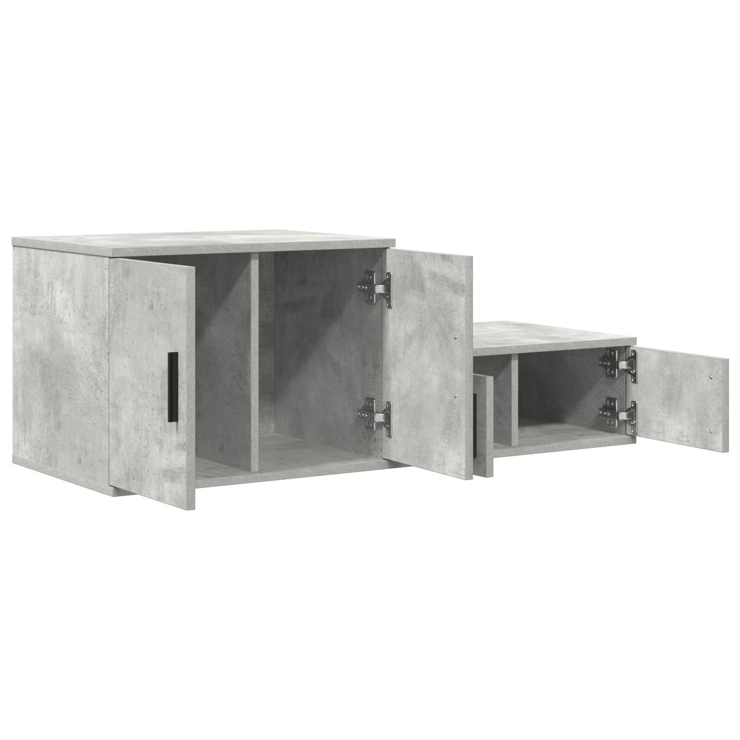 vidaXL Stauraum-Schrank Beton Grau 127x41x40 cm Ingenieurholz