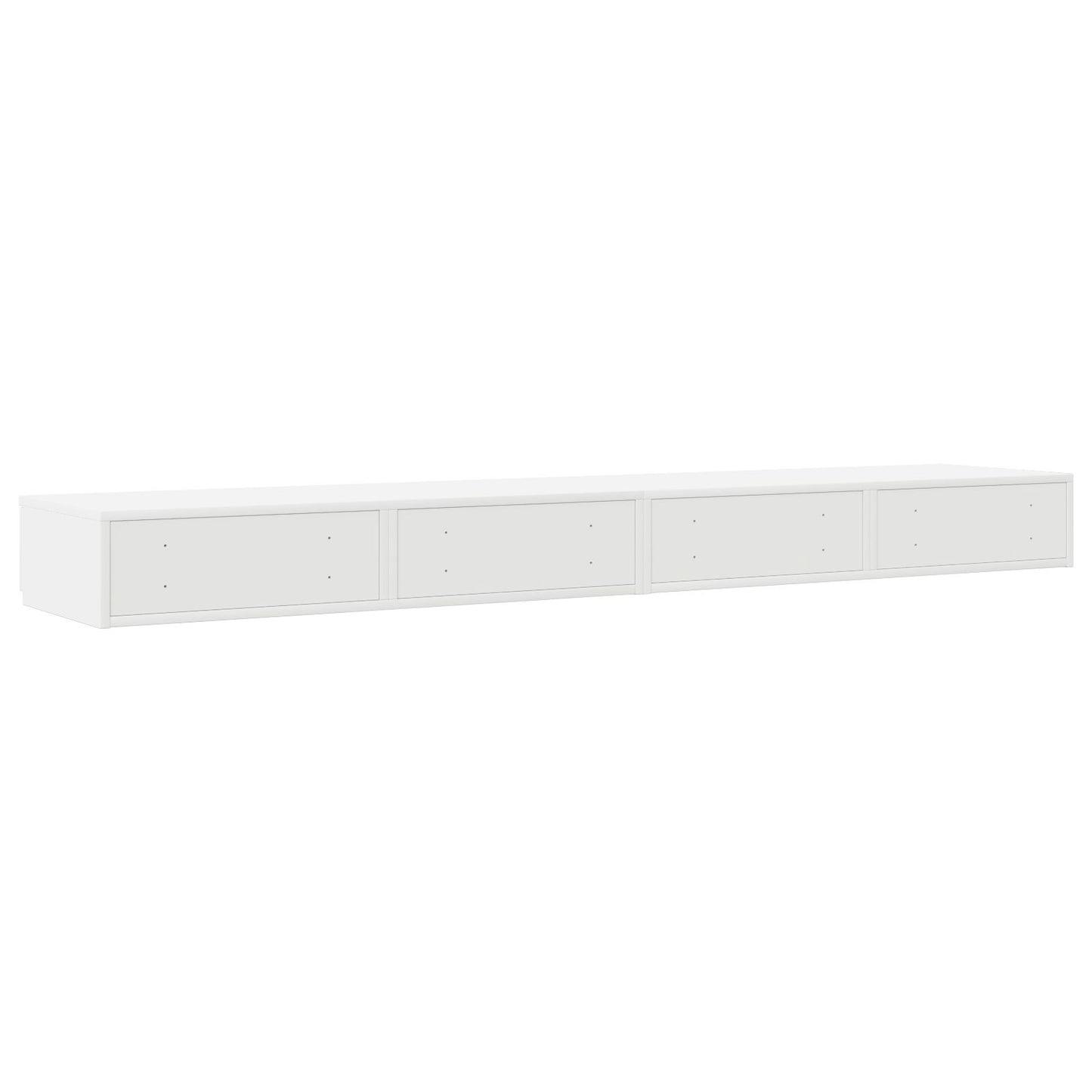 vidaXL Bett-Schubladen Weiß 180x36,5x16,5 cm aus Holzwerkstoff