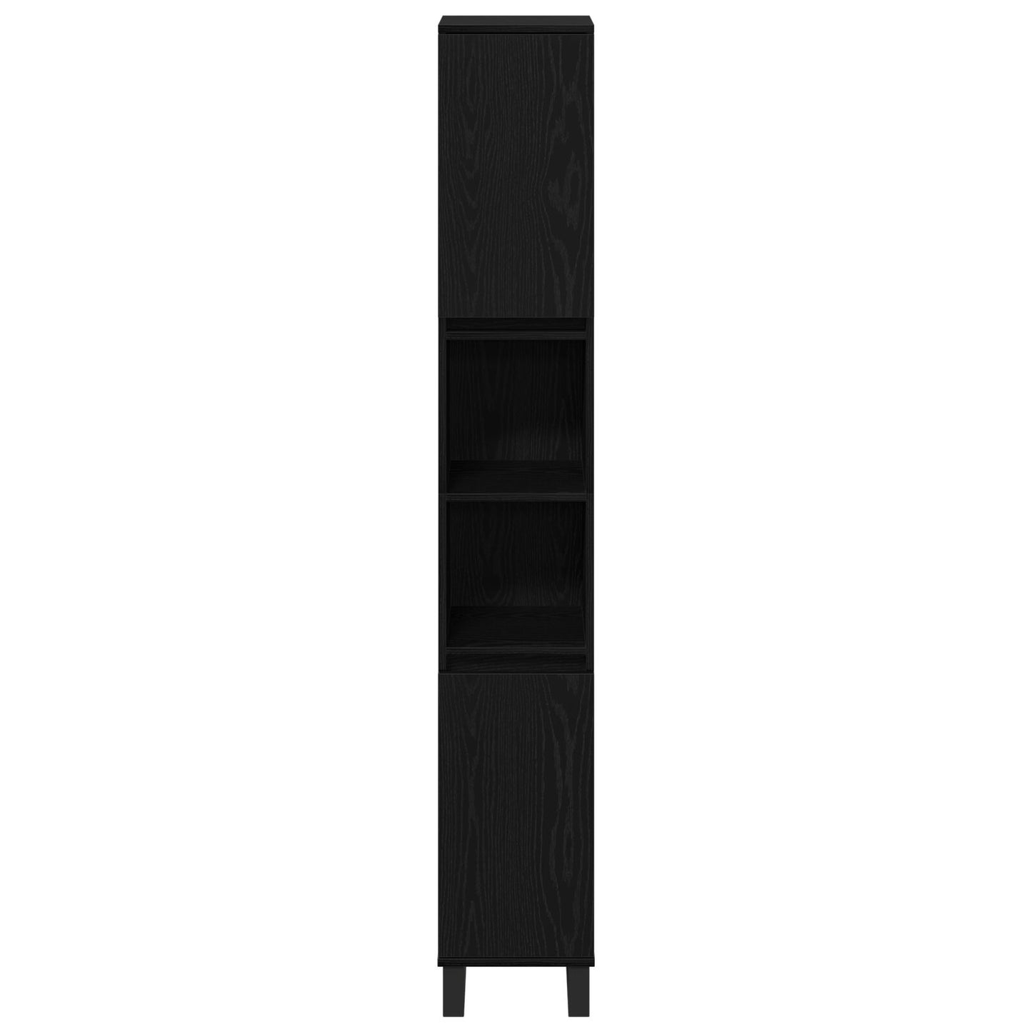 vidaXL Badezimmer Schrank Schwarz Eiche 30x30x190 cm Holzwerkstoff