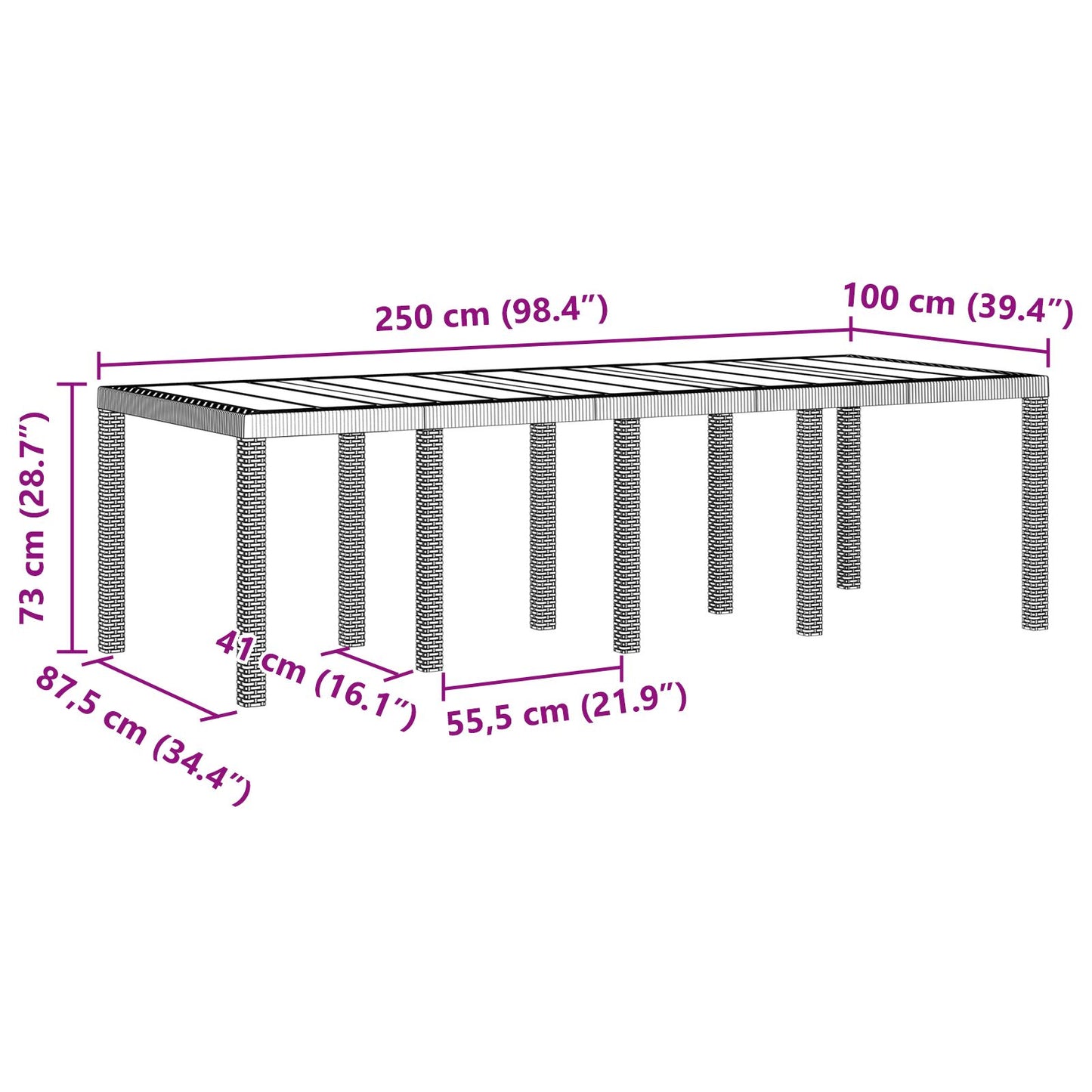vidaXL 9-teiliges Garten-Ess-Set mit Kissen Weiß Poly Rattan