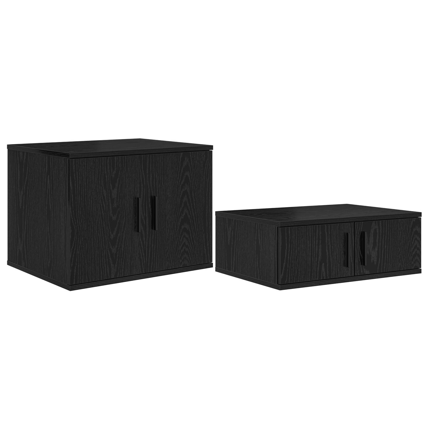 vidaXL Aufbewahrungsschrank Schwarz 127x41x40 cm Holzwerkstoff